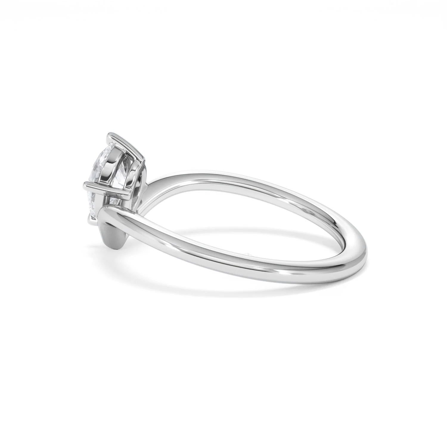 Vela 0.50ct Oval Cut Lab Diamond Solitaire Engagement Ring in Platinum - Image 62
