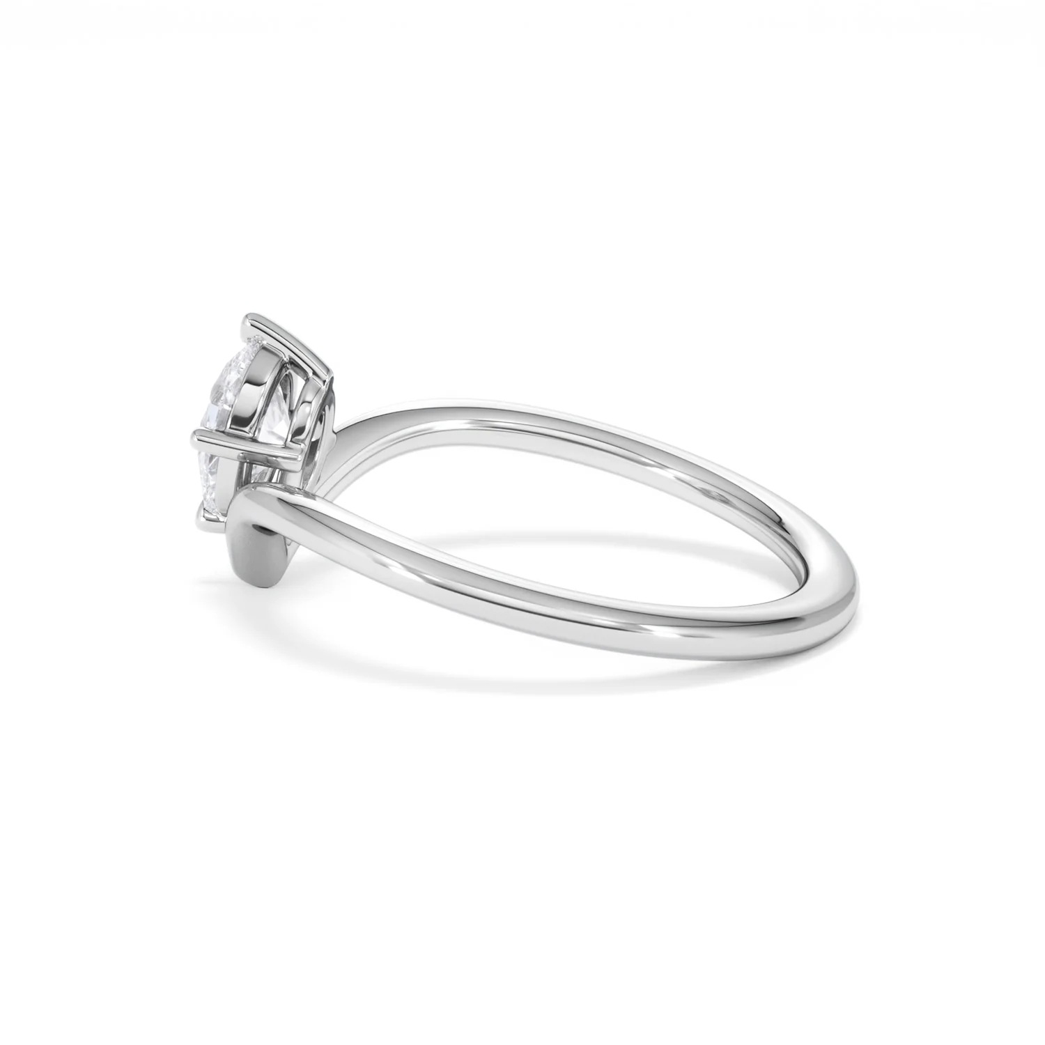 Vela 0.50ct Oval Cut Lab Diamond Solitaire Engagement Ring in Platinum - Image 63