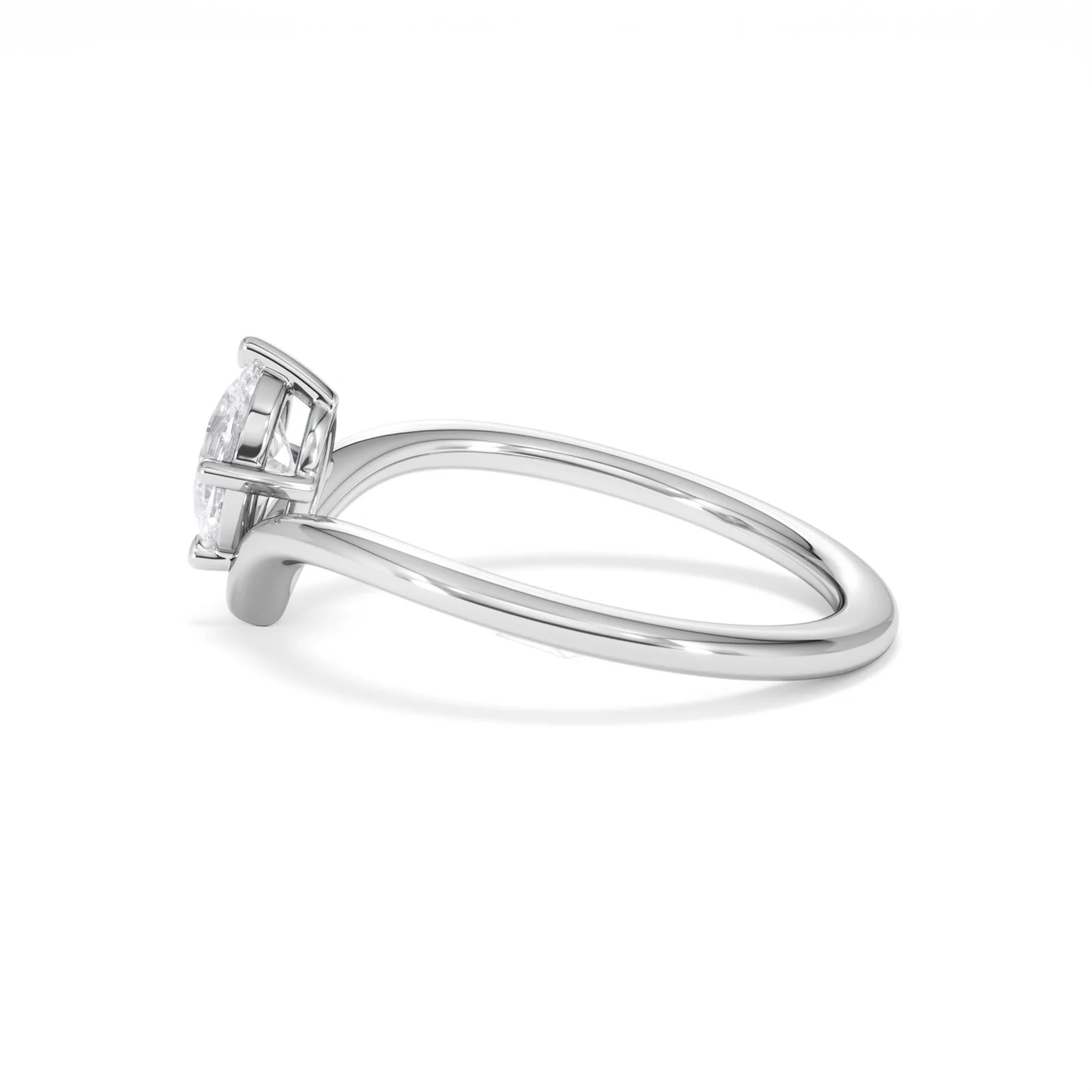 Vela 0.50ct Oval Cut Lab Diamond Solitaire Engagement Ring in Platinum - Image 65
