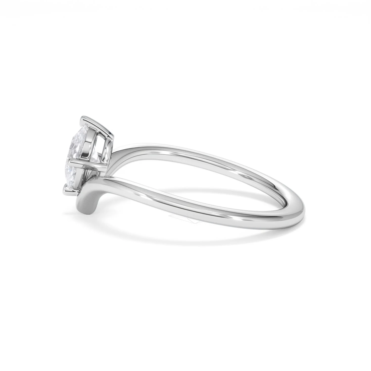 Vela 0.50ct Oval Cut Lab Diamond Solitaire Engagement Ring in Platinum - Image 66