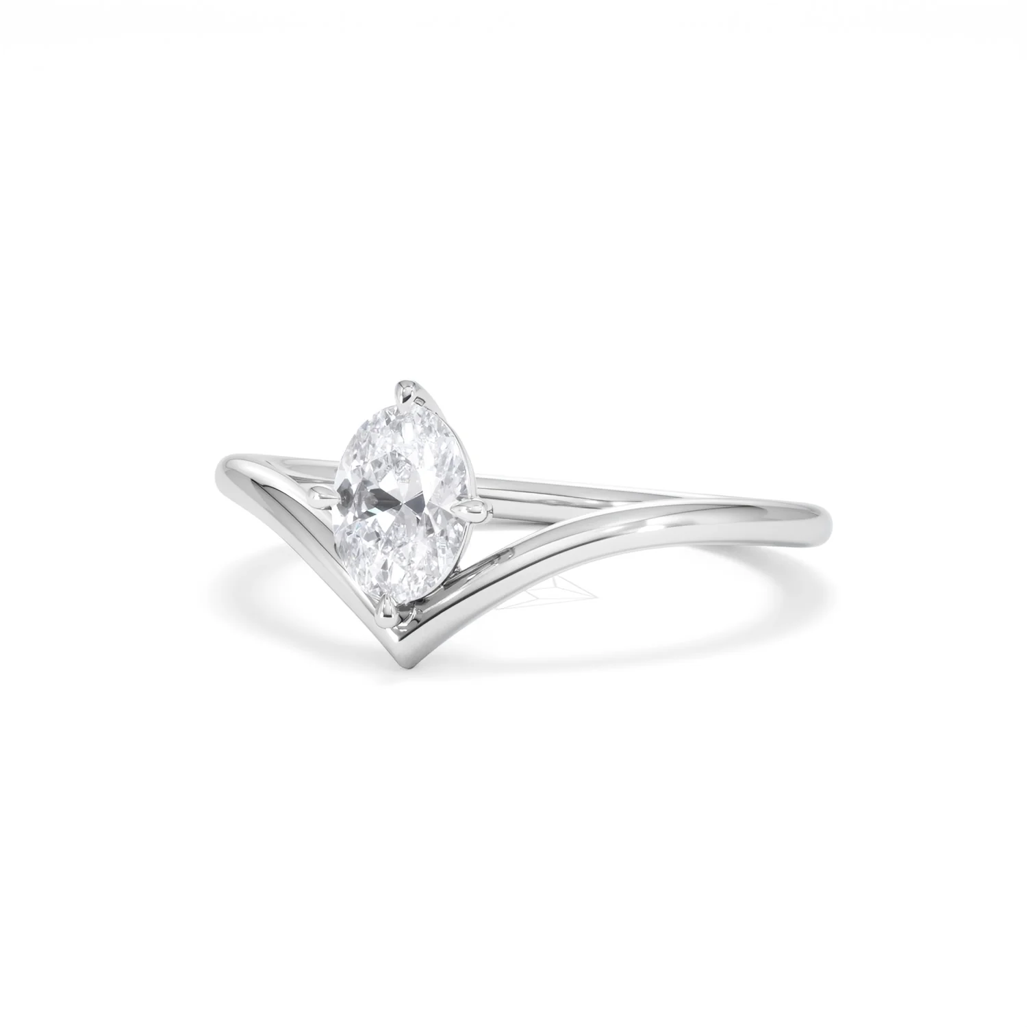 Vela 0.50ct Oval Cut Lab Diamond Solitaire Engagement Ring in Platinum - Image 82