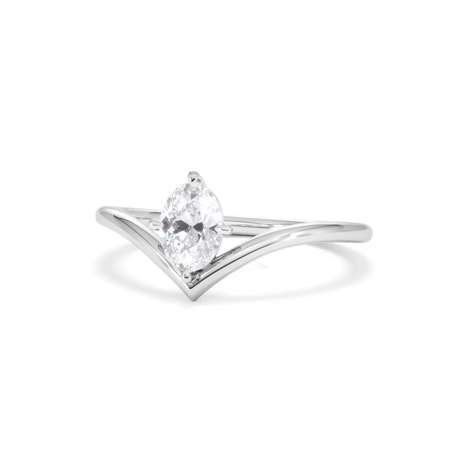 Vela 0.50ct Oval Cut Lab Diamond Solitaire Engagement Ring in Platinum - Image 83