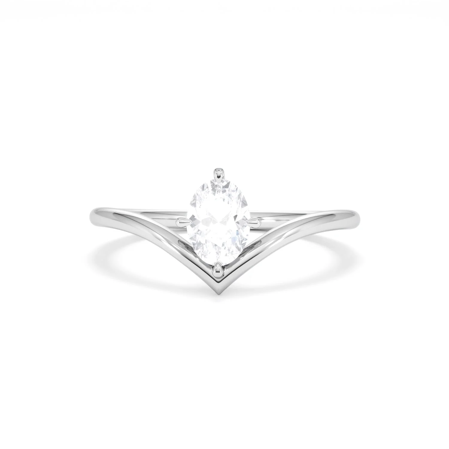 Vela 0.50ct Oval Cut Lab Diamond Solitaire Engagement Ring in Platinum - Image 86
