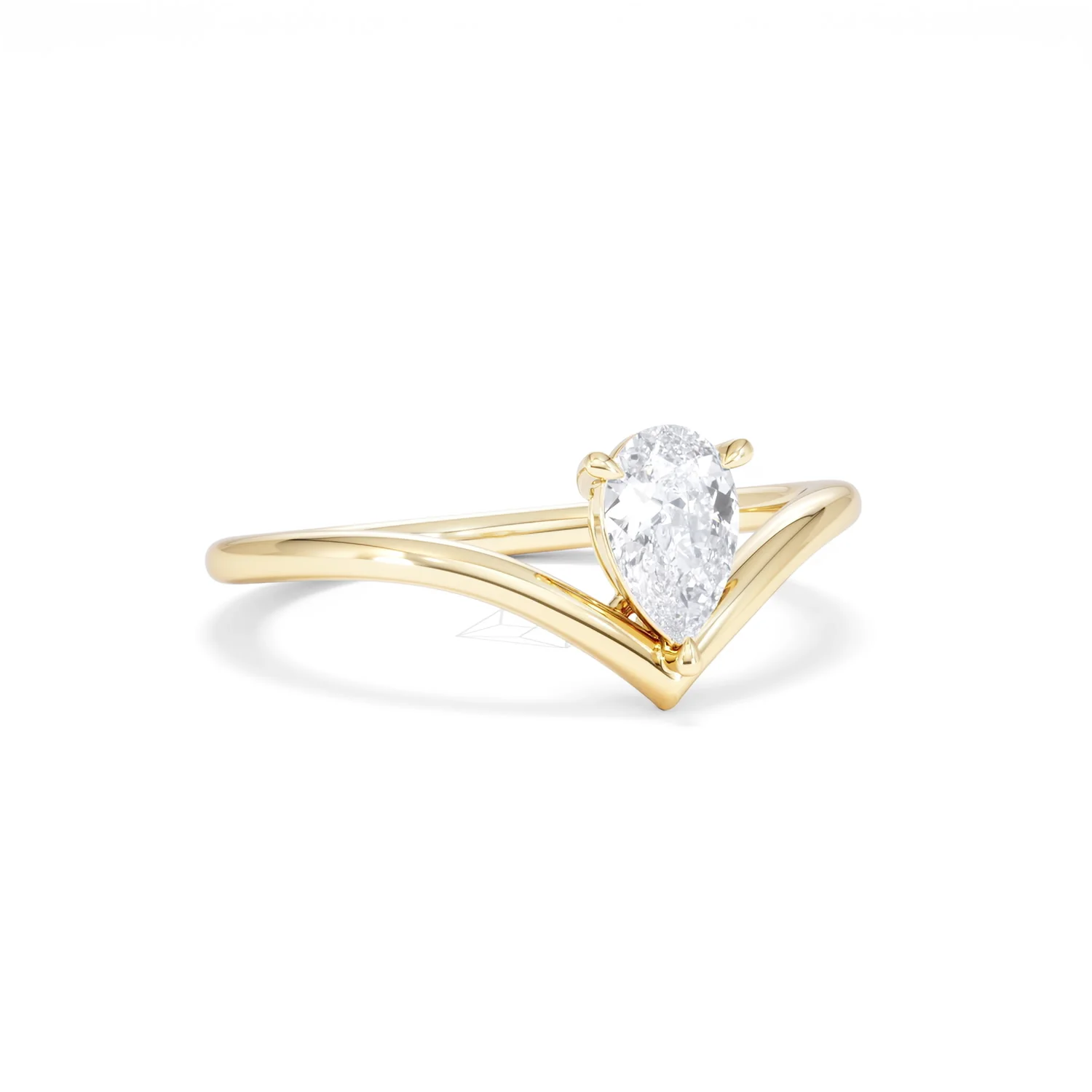 Vela 0.50ct Pear Cut Lab Diamond Solitaire Engagement Ring in 18K Yellow Gold - Image 13