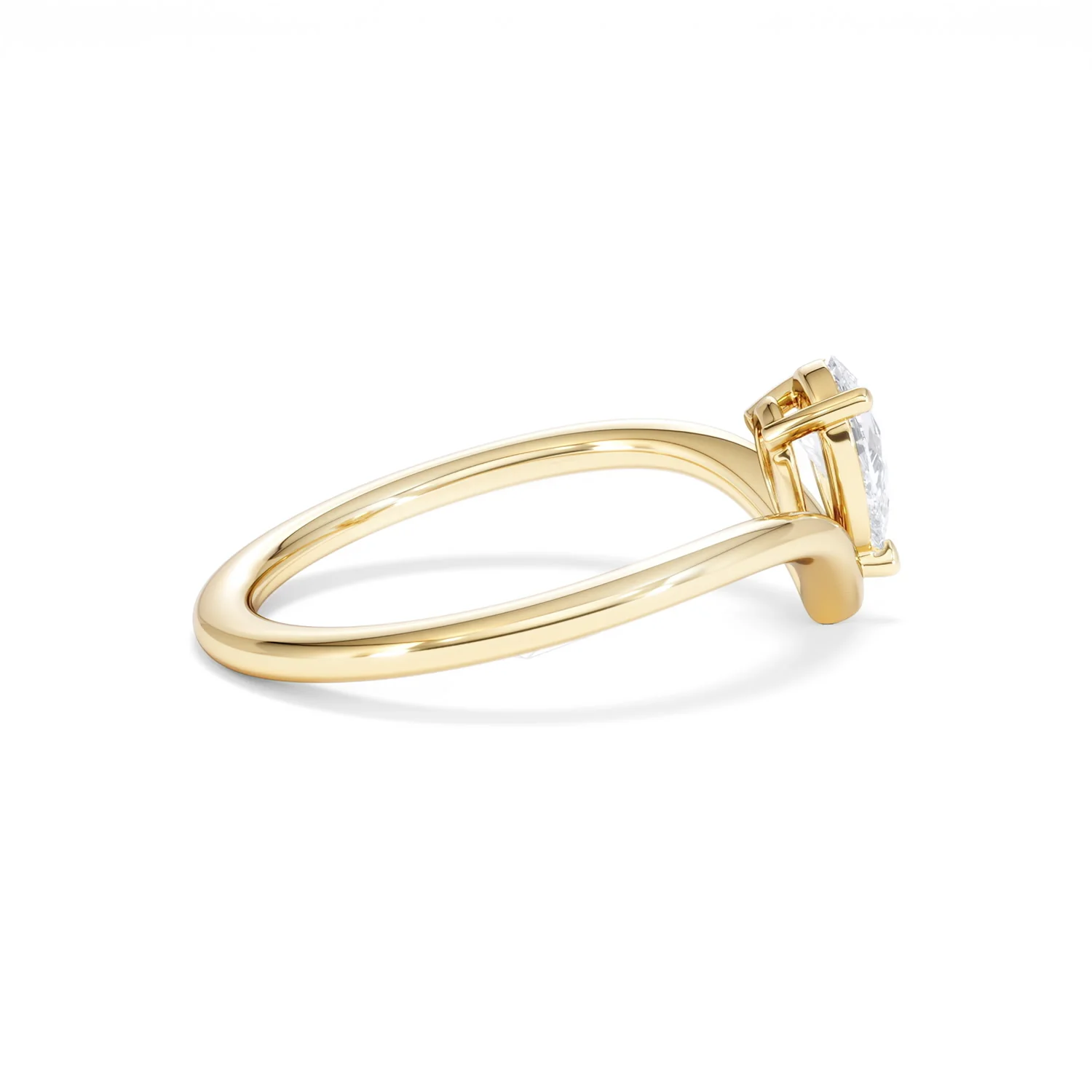 Vela 0.50ct Pear Cut Lab Diamond Solitaire Engagement Ring in 18K Yellow Gold - Image 30