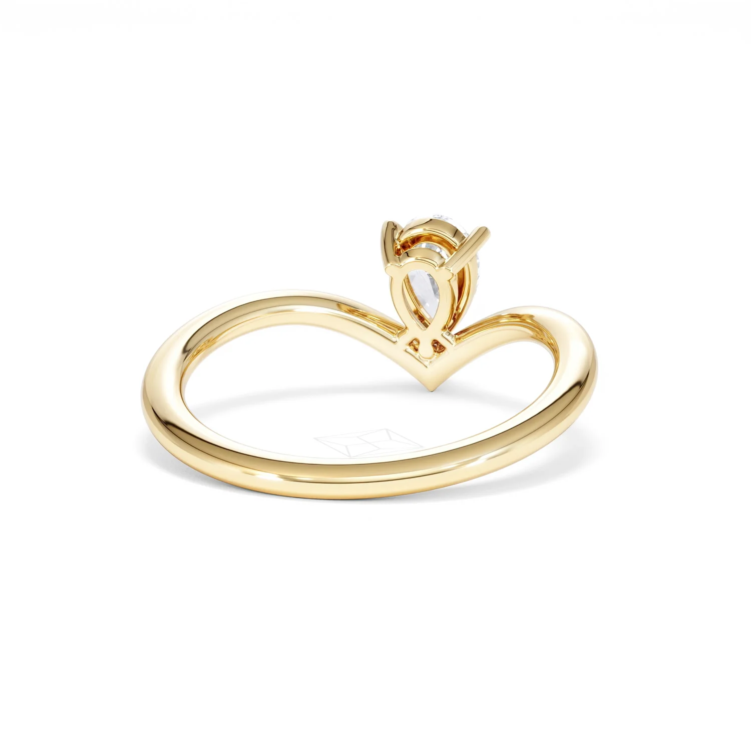 Vela 0.50ct Pear Cut Lab Diamond Solitaire Engagement Ring in 18K Yellow Gold - Image 44