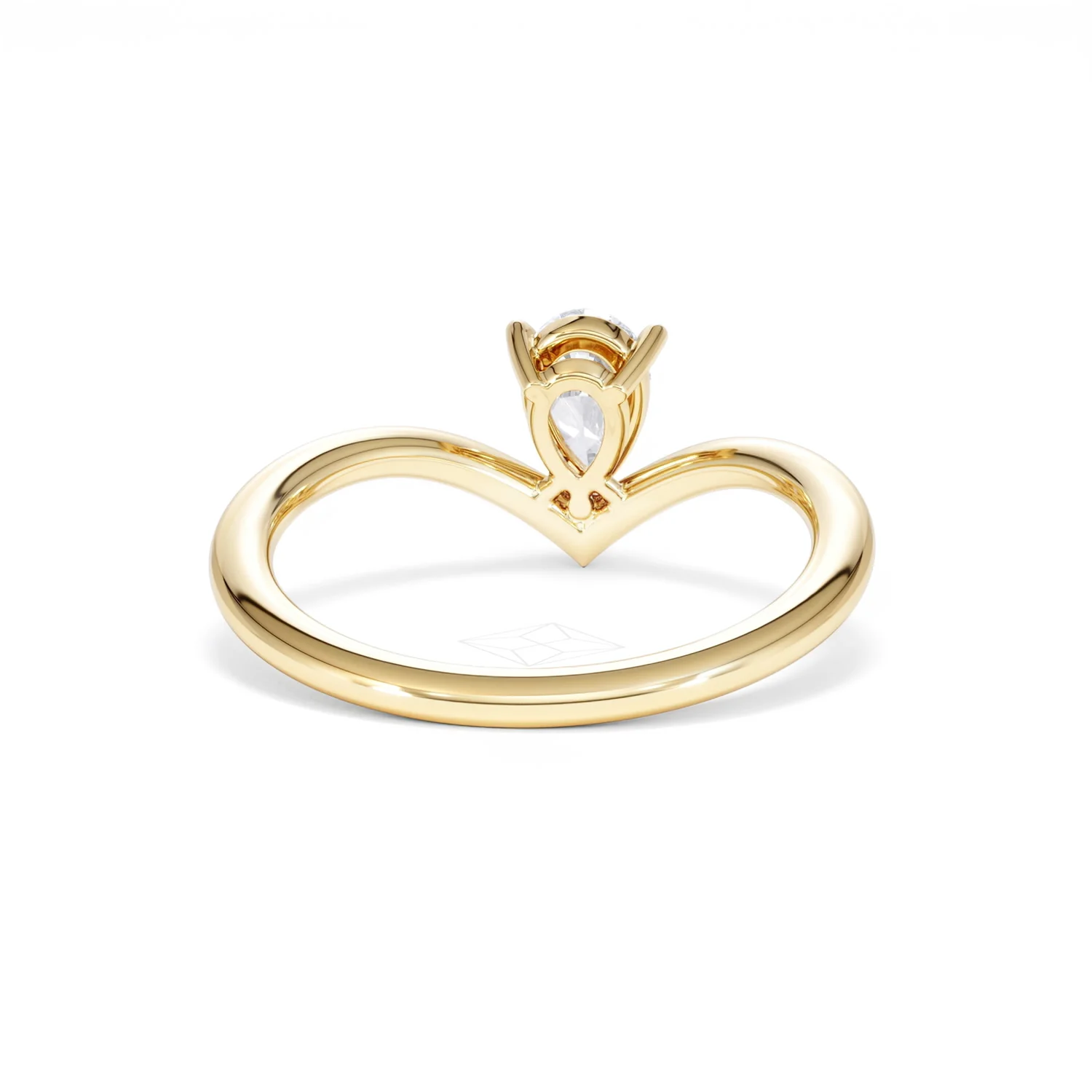Vela 0.50ct Pear Cut Lab Diamond Solitaire Engagement Ring in 18K Yellow Gold - Image 46