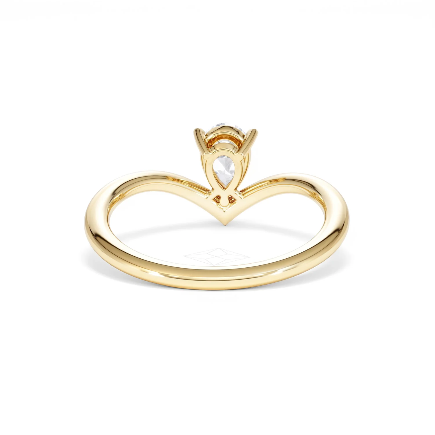 Vela 0.50ct Pear Cut Lab Diamond Solitaire Engagement Ring in 18K Yellow Gold - Image 47