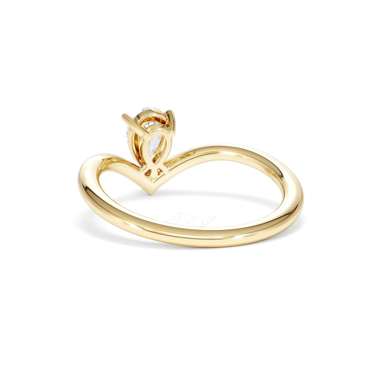 Vela 0.50ct Pear Cut Lab Diamond Solitaire Engagement Ring in 18K Yellow Gold - Image 53