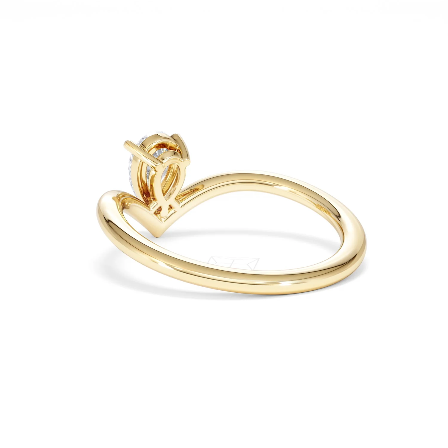 Vela 0.50ct Pear Cut Lab Diamond Solitaire Engagement Ring in 18K Yellow Gold - Image 56
