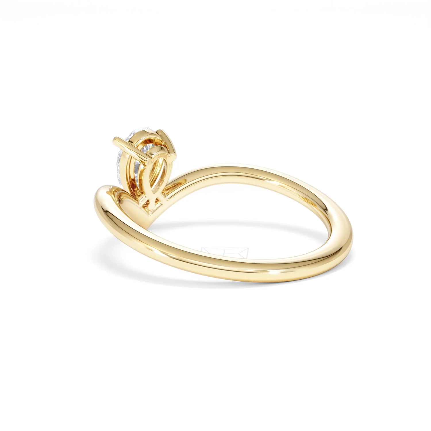 Vela 0.50ct Pear Cut Lab Diamond Solitaire Engagement Ring in 18K Yellow Gold - Image 57