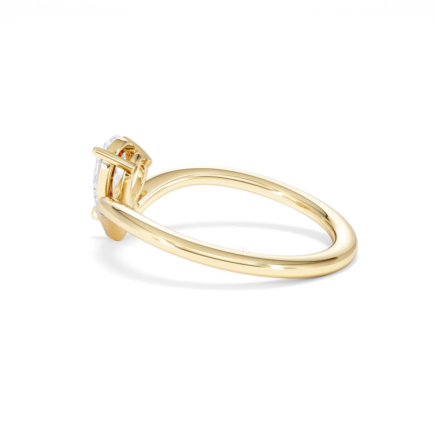 Vela 0.50ct Pear Cut Lab Diamond Solitaire Engagement Ring in 18K Yellow Gold - Image 62