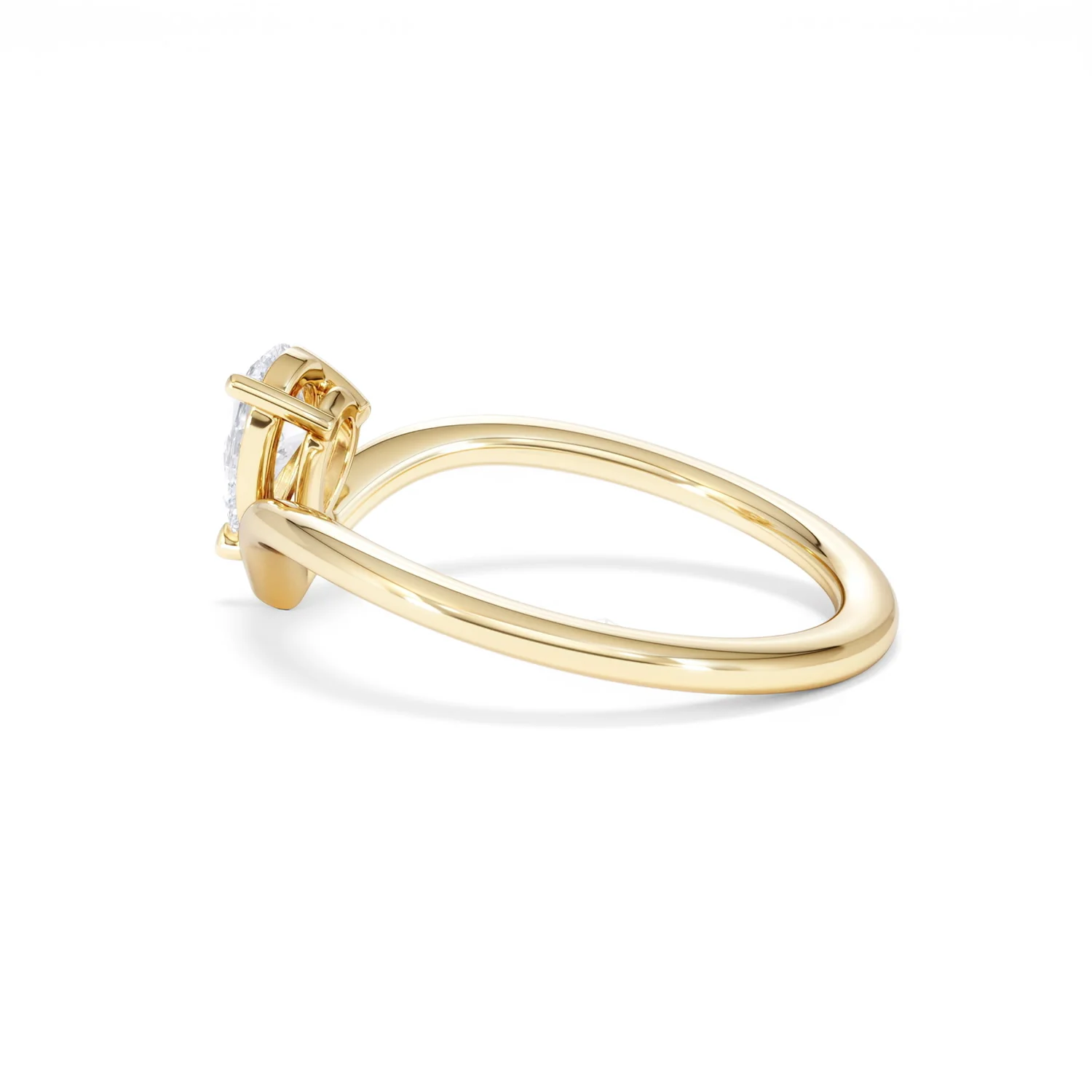 Vela 0.50ct Pear Cut Lab Diamond Solitaire Engagement Ring in 18K Yellow Gold - Image 63
