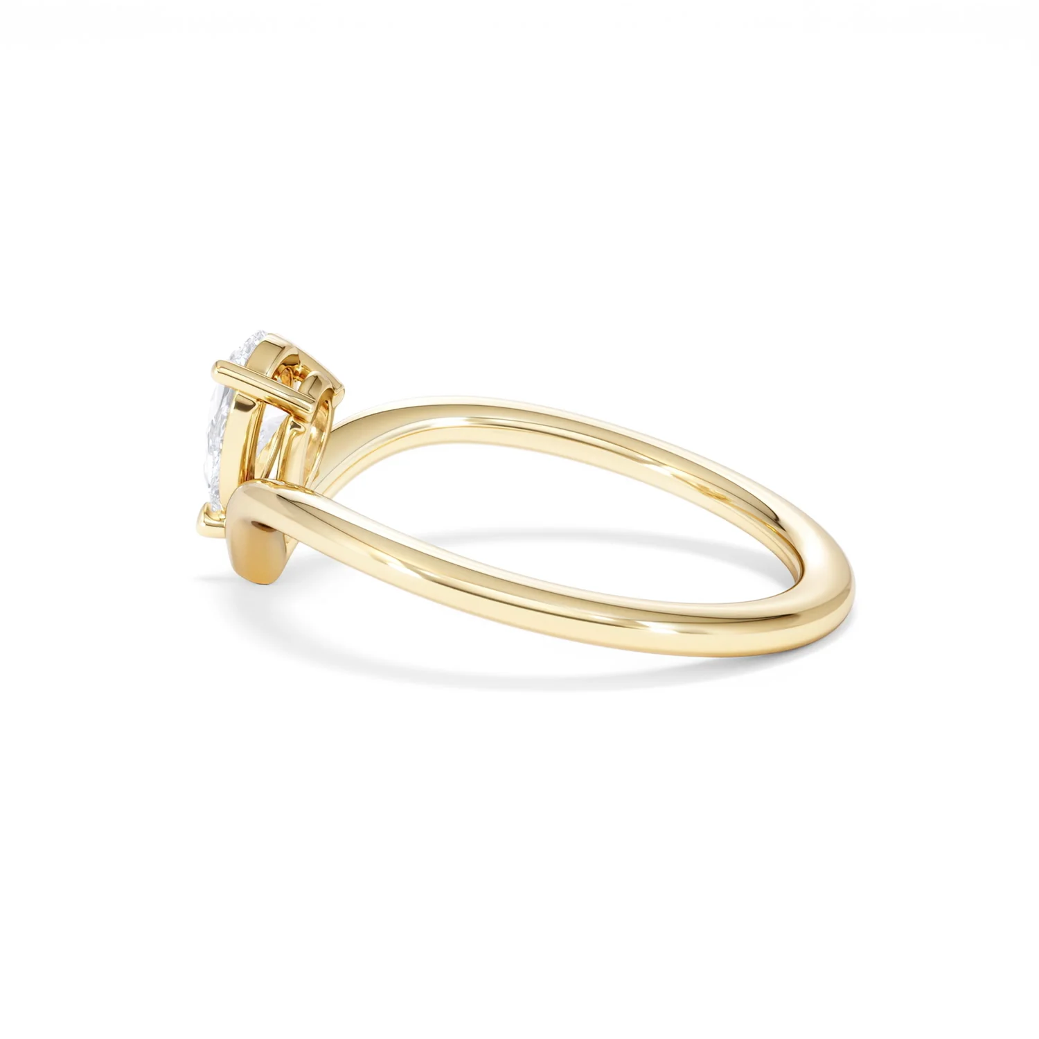 Vela 0.50ct Pear Cut Lab Diamond Solitaire Engagement Ring in 18K Yellow Gold - Image 64
