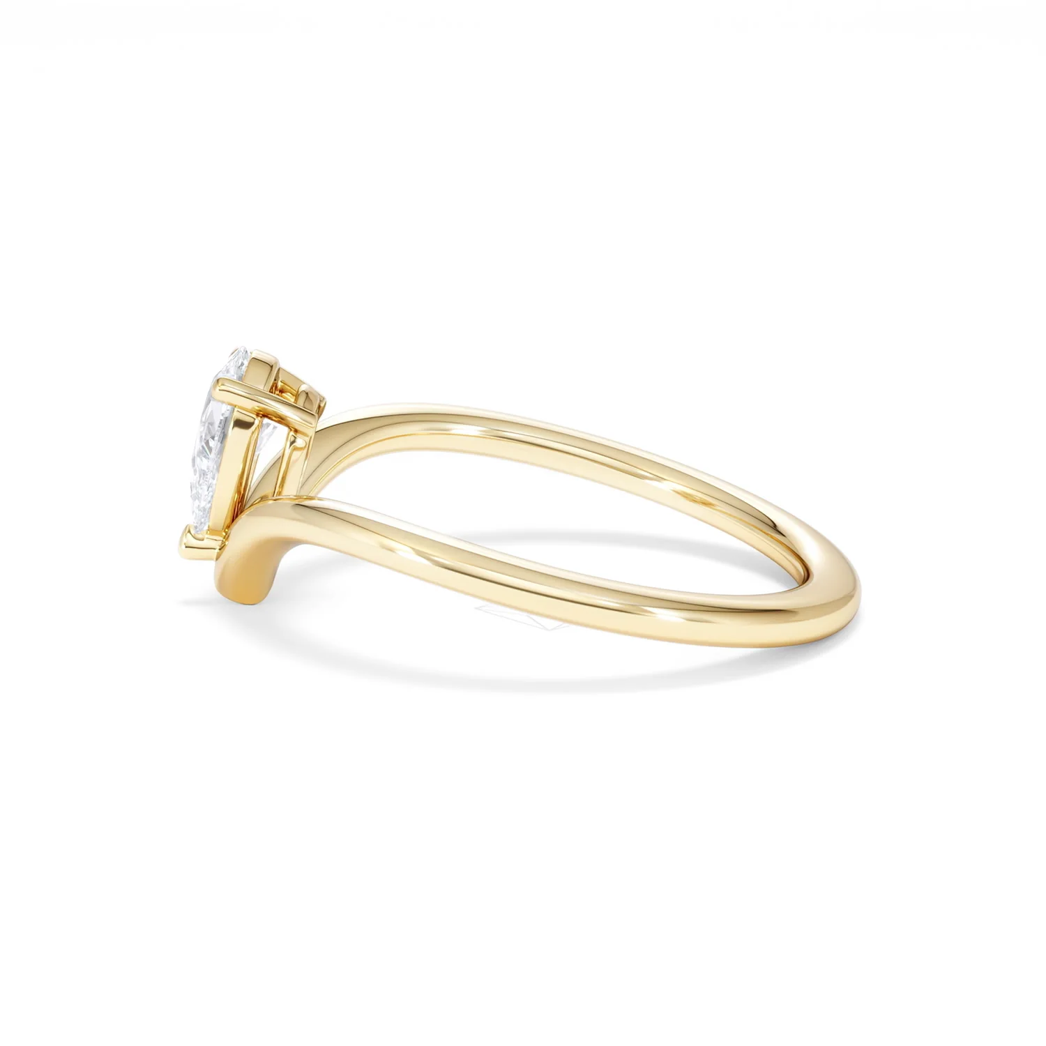 Vela 0.50ct Pear Cut Lab Diamond Solitaire Engagement Ring in 18K Yellow Gold - Image 67