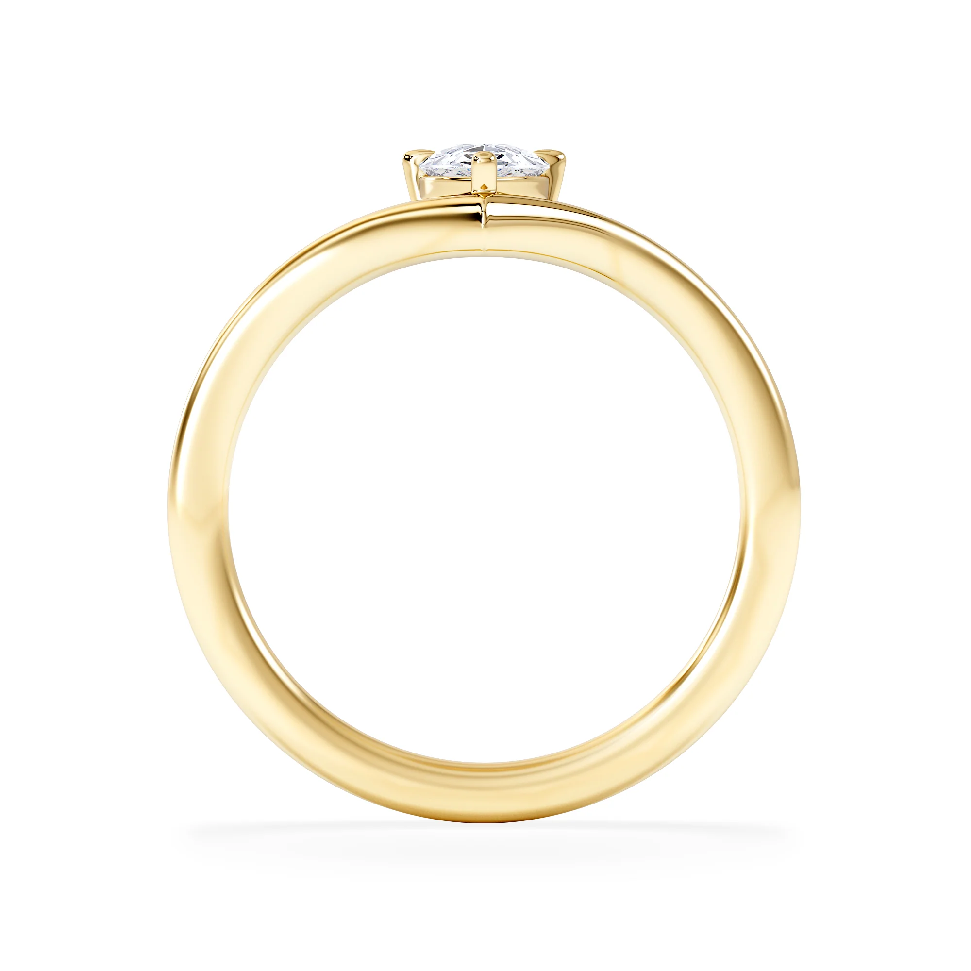 Vela 0.50ct Pear Cut Lab Diamond Solitaire Engagement Ring in 18K Yellow Gold - Image 7