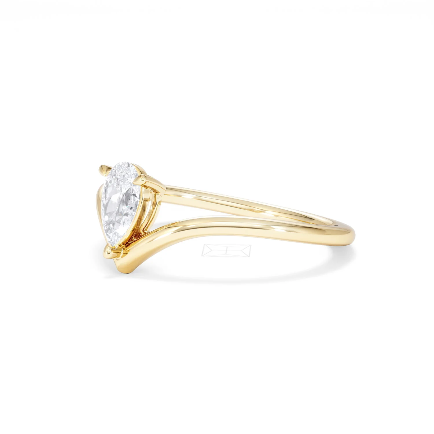 Vela 0.50ct Pear Cut Lab Diamond Solitaire Engagement Ring in 18K Yellow Gold - Image 77