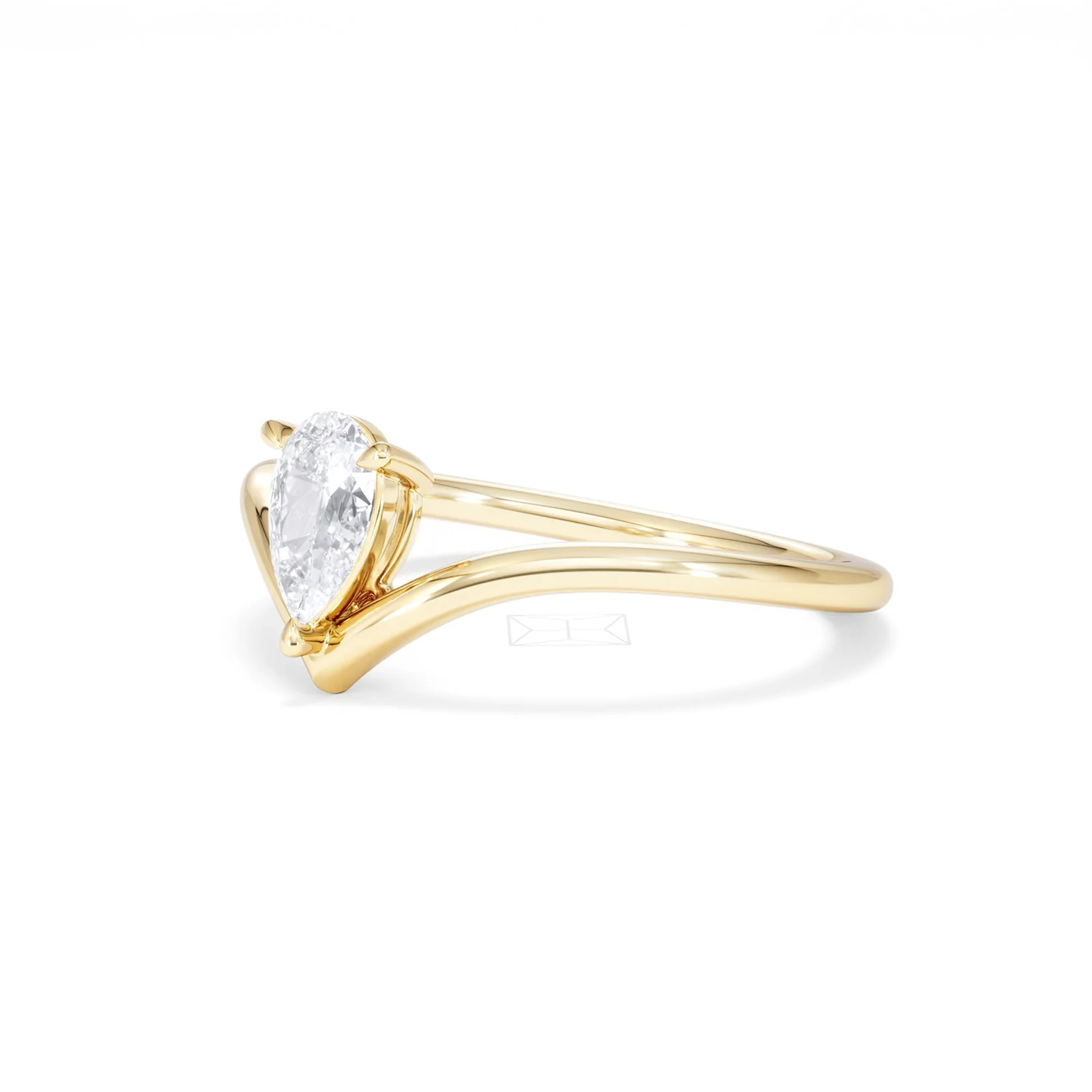Vela 0.50ct Pear Cut Lab Diamond Solitaire Engagement Ring in 18K Yellow Gold - Image 78