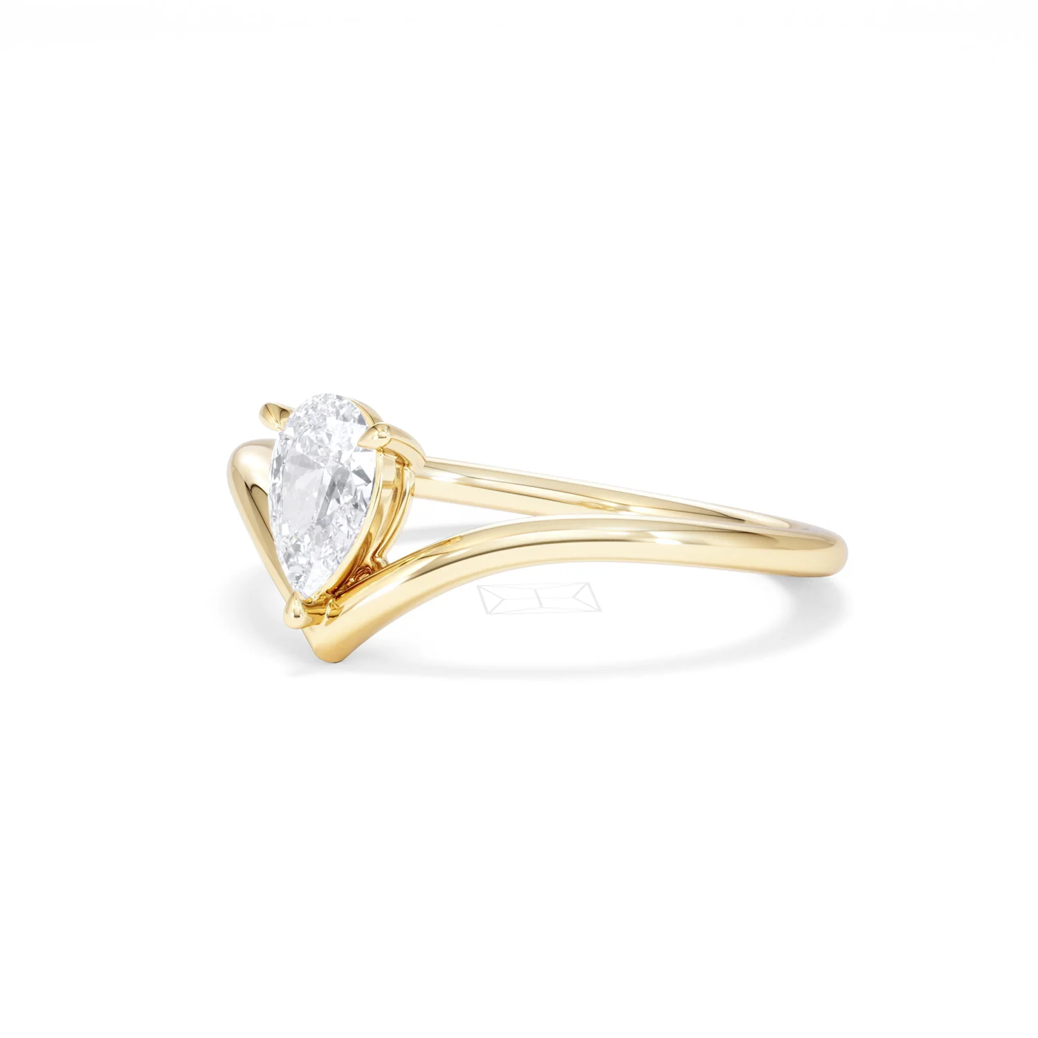 Vela 0.50ct Pear Cut Lab Diamond Solitaire Engagement Ring in 18K Yellow Gold - Image 79