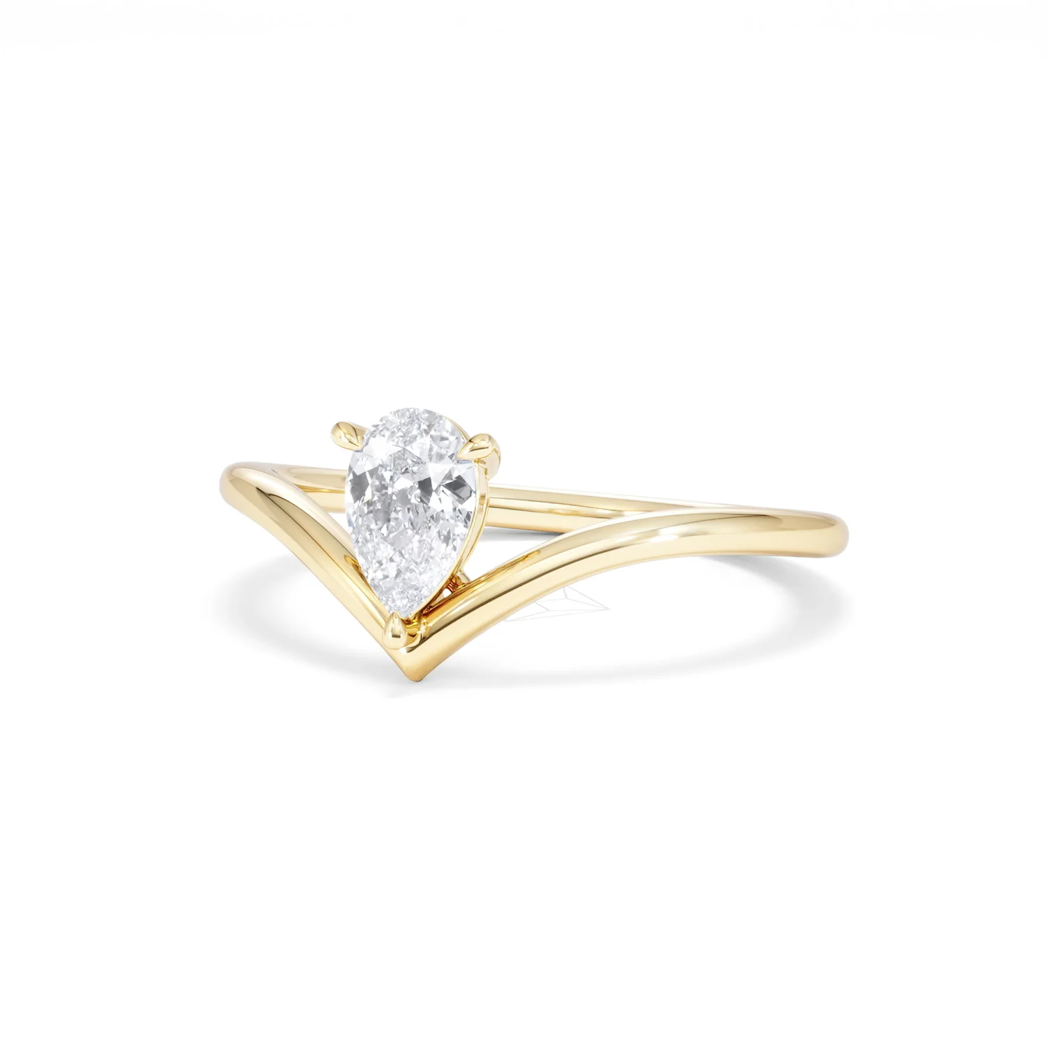 Vela 0.50ct Pear Cut Lab Diamond Solitaire Engagement Ring in 18K Yellow Gold - Image 83