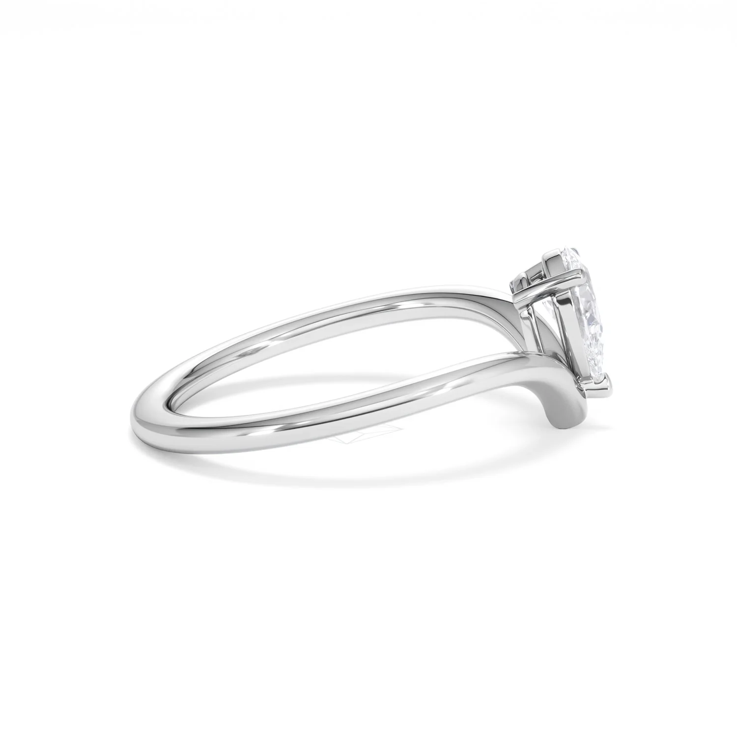 Vela 0.50ct Pear Cut Lab Diamond Solitaire Engagement Ring in Platinum - Image 28