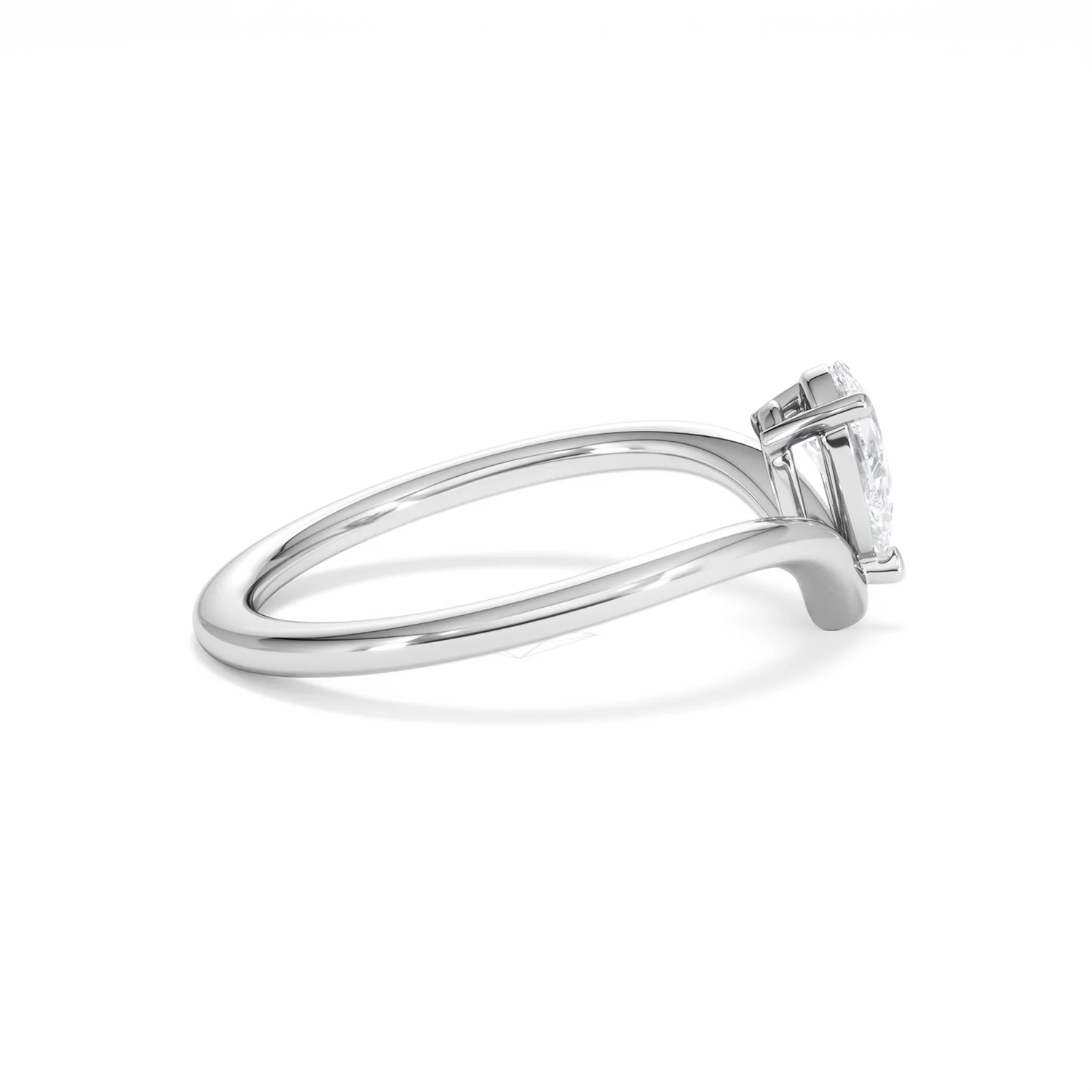 Vela 0.50ct Pear Cut Lab Diamond Solitaire Engagement Ring in Platinum - Image 29