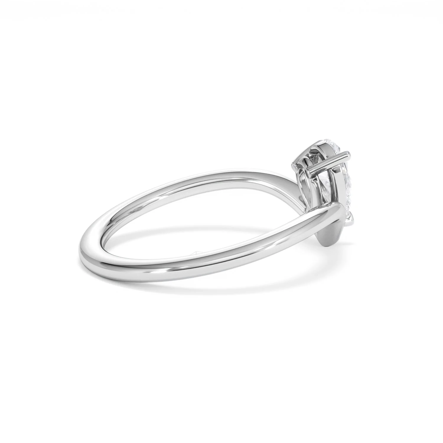 Vela 0.50ct Pear Cut Lab Diamond Solitaire Engagement Ring in Platinum - Image 33