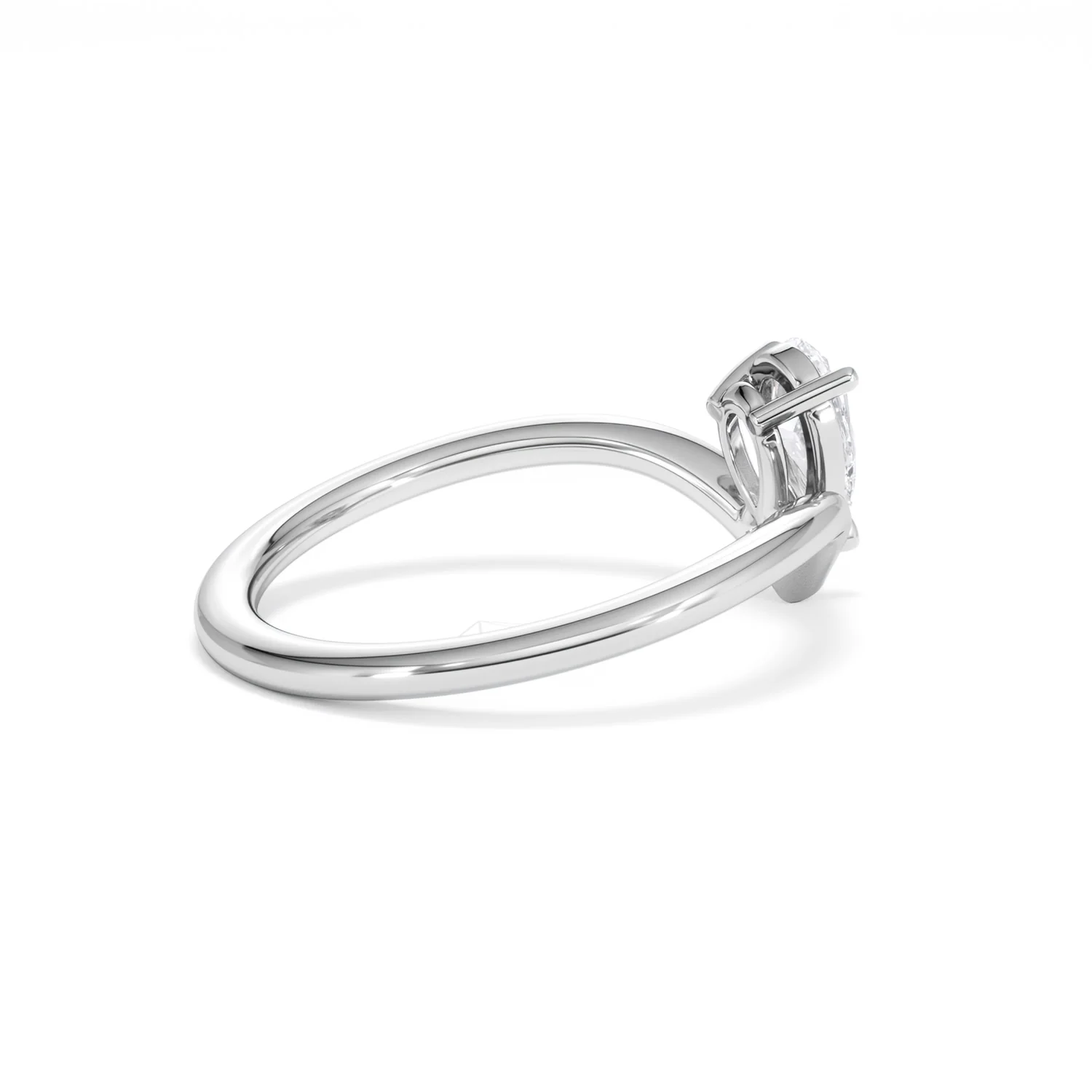 Vela 0.50ct Pear Cut Lab Diamond Solitaire Engagement Ring in Platinum - Image 34