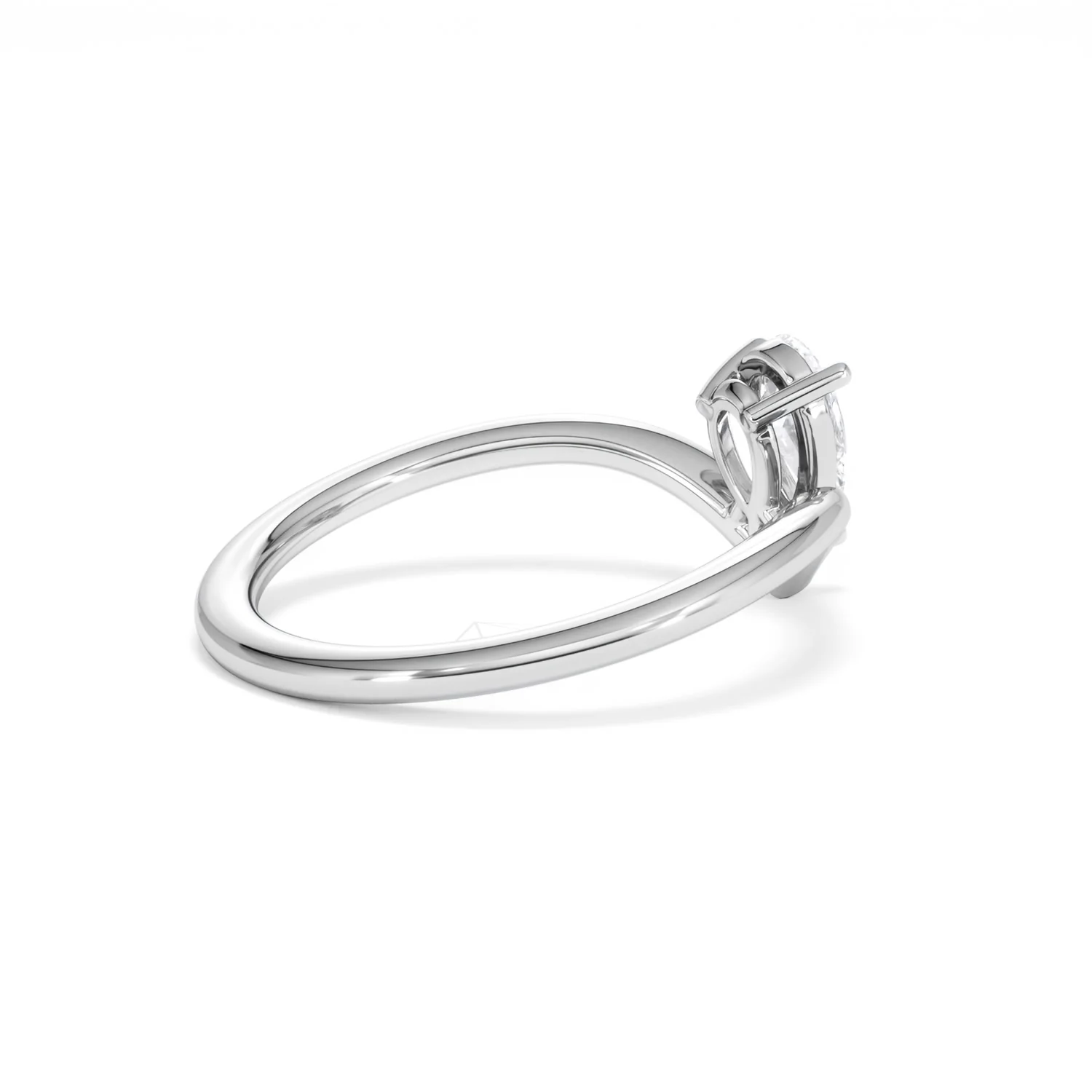 Vela 0.50ct Pear Cut Lab Diamond Solitaire Engagement Ring in Platinum - Image 35