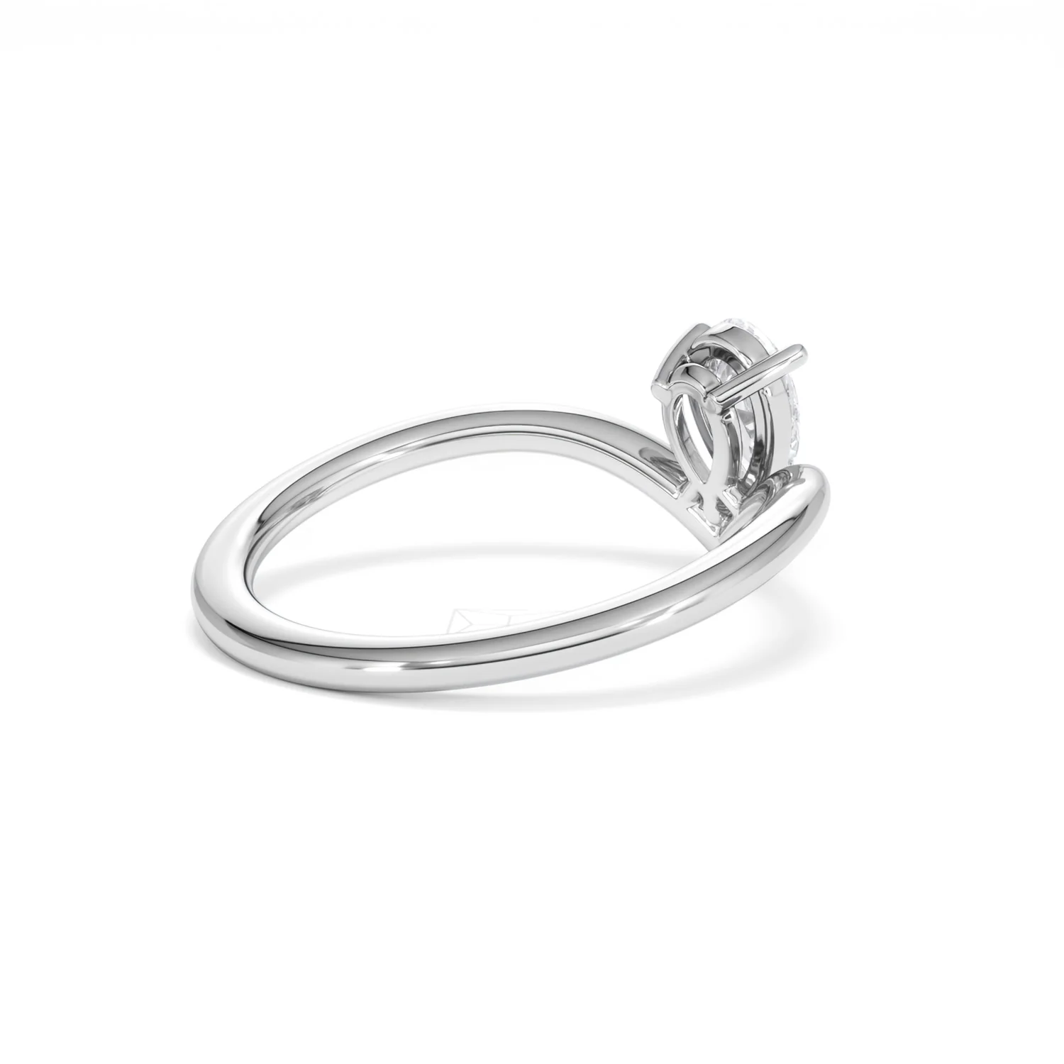Vela 0.50ct Pear Cut Lab Diamond Solitaire Engagement Ring in Platinum - Image 37