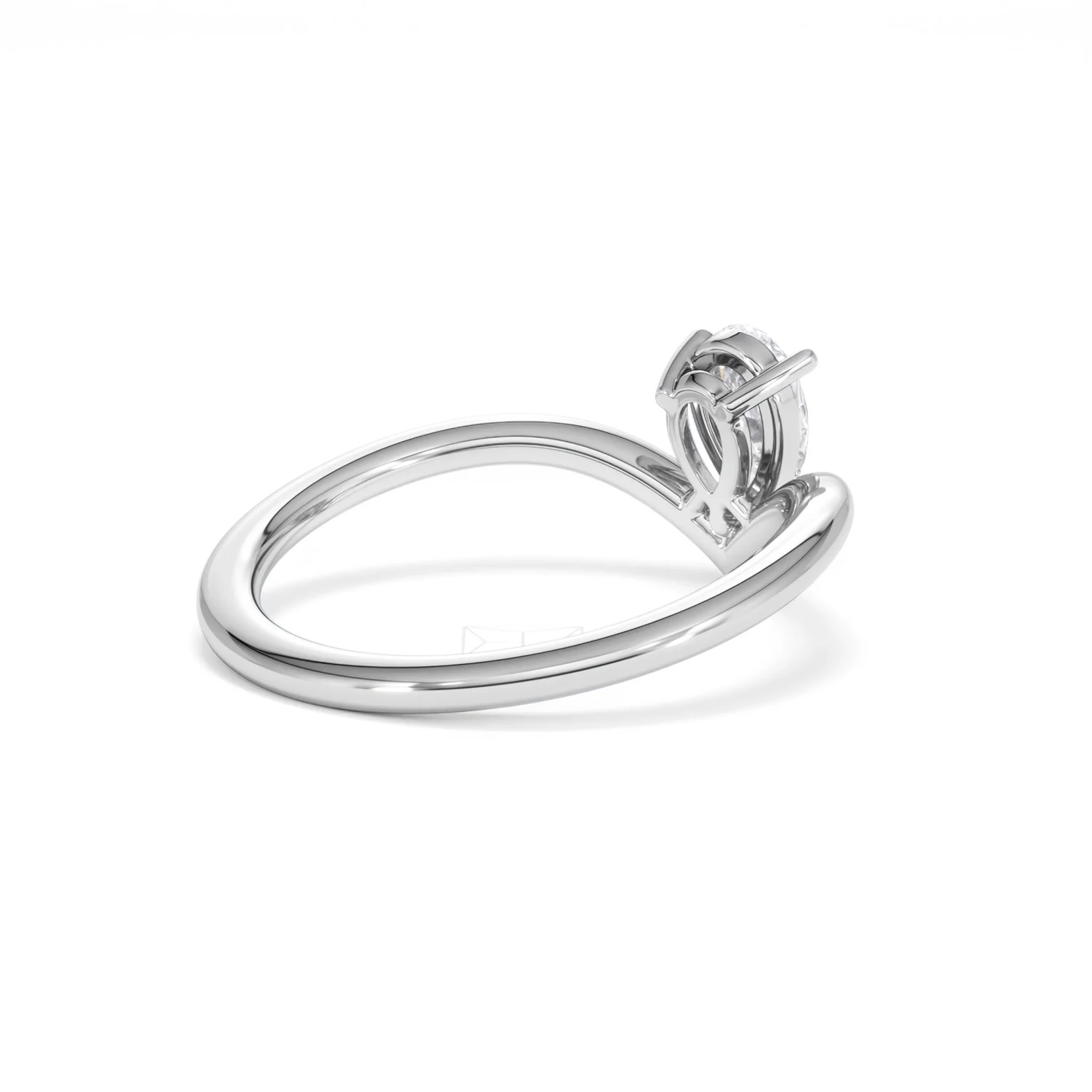 Vela 0.50ct Pear Cut Lab Diamond Solitaire Engagement Ring in Platinum - Image 38