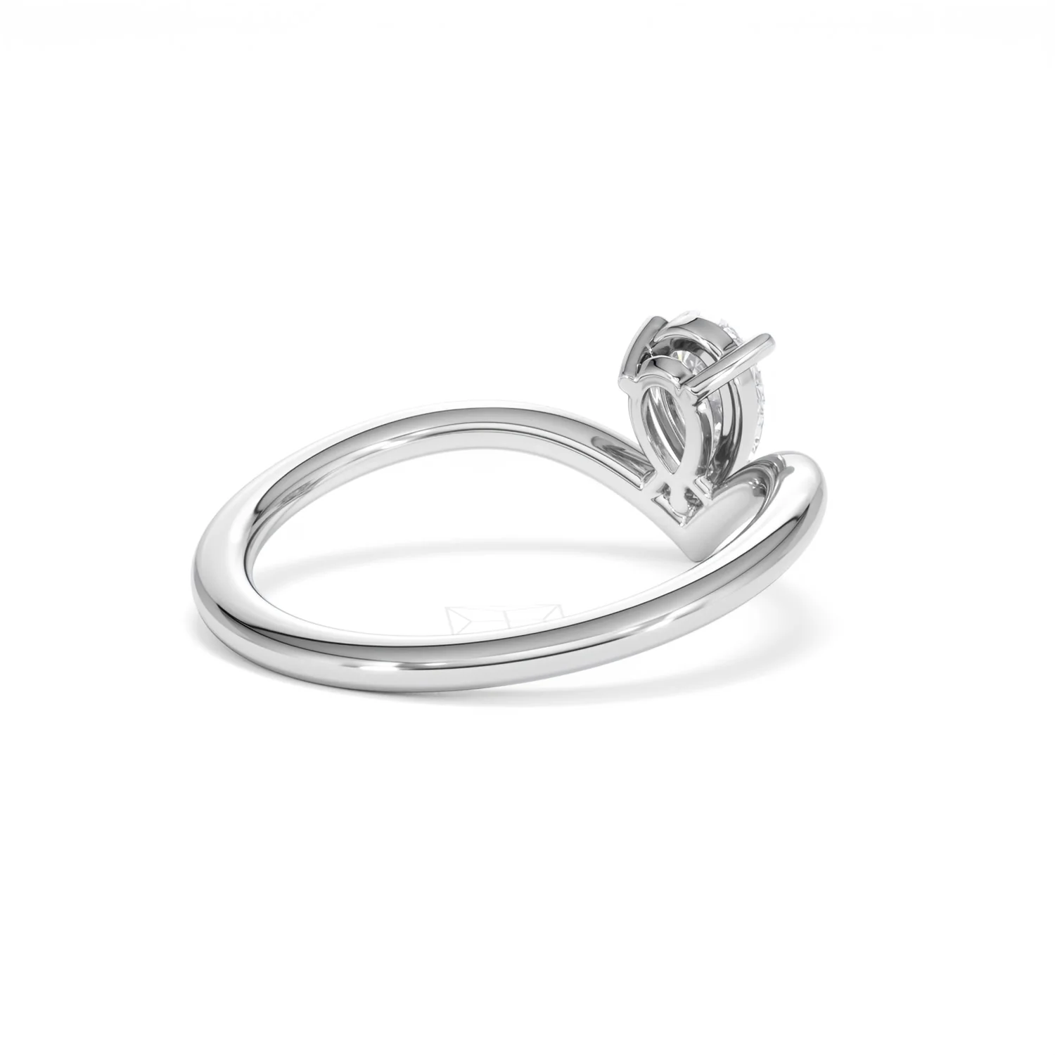 Vela 0.50ct Pear Cut Lab Diamond Solitaire Engagement Ring in Platinum - Image 39