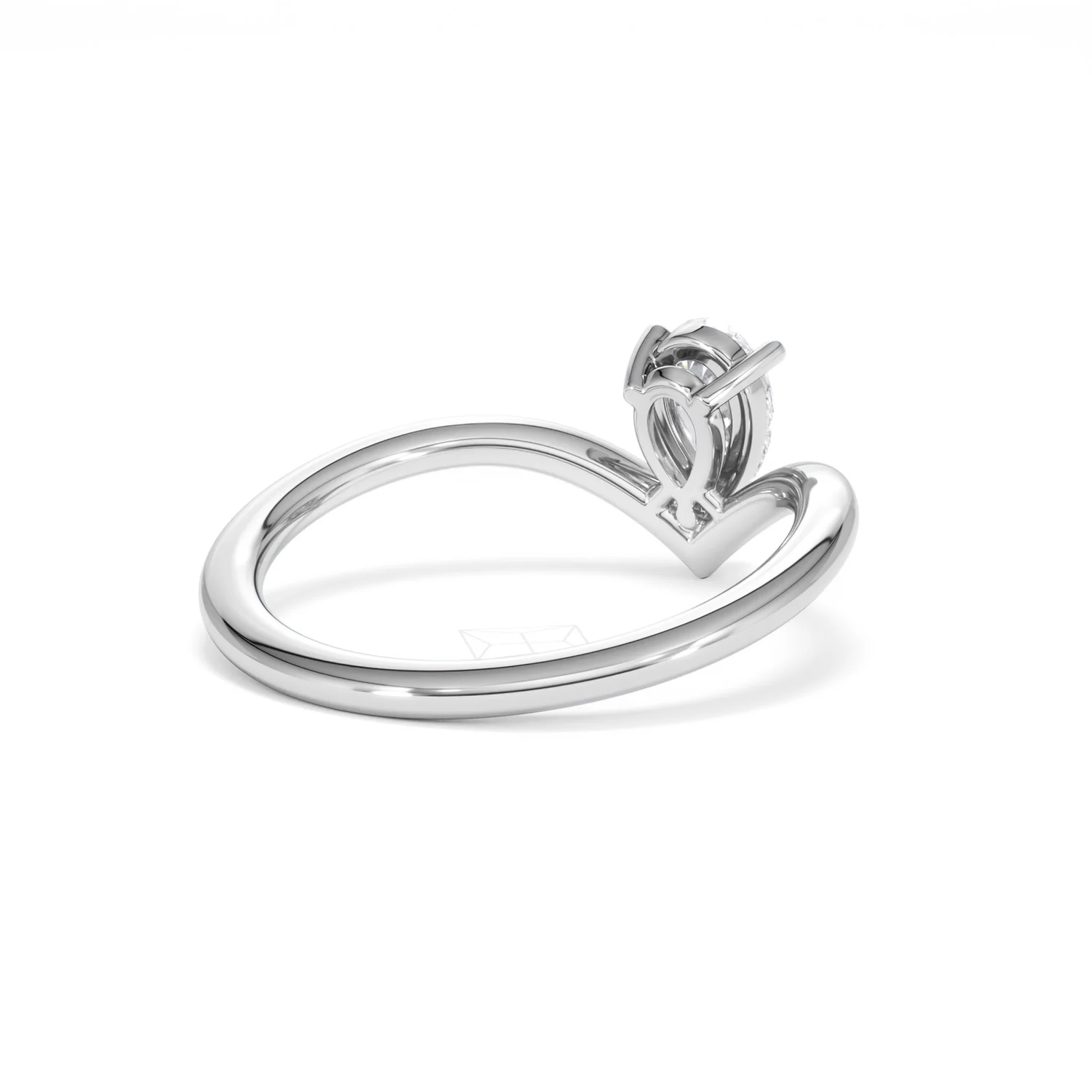 Vela 0.50ct Pear Cut Lab Diamond Solitaire Engagement Ring in Platinum - Image 40