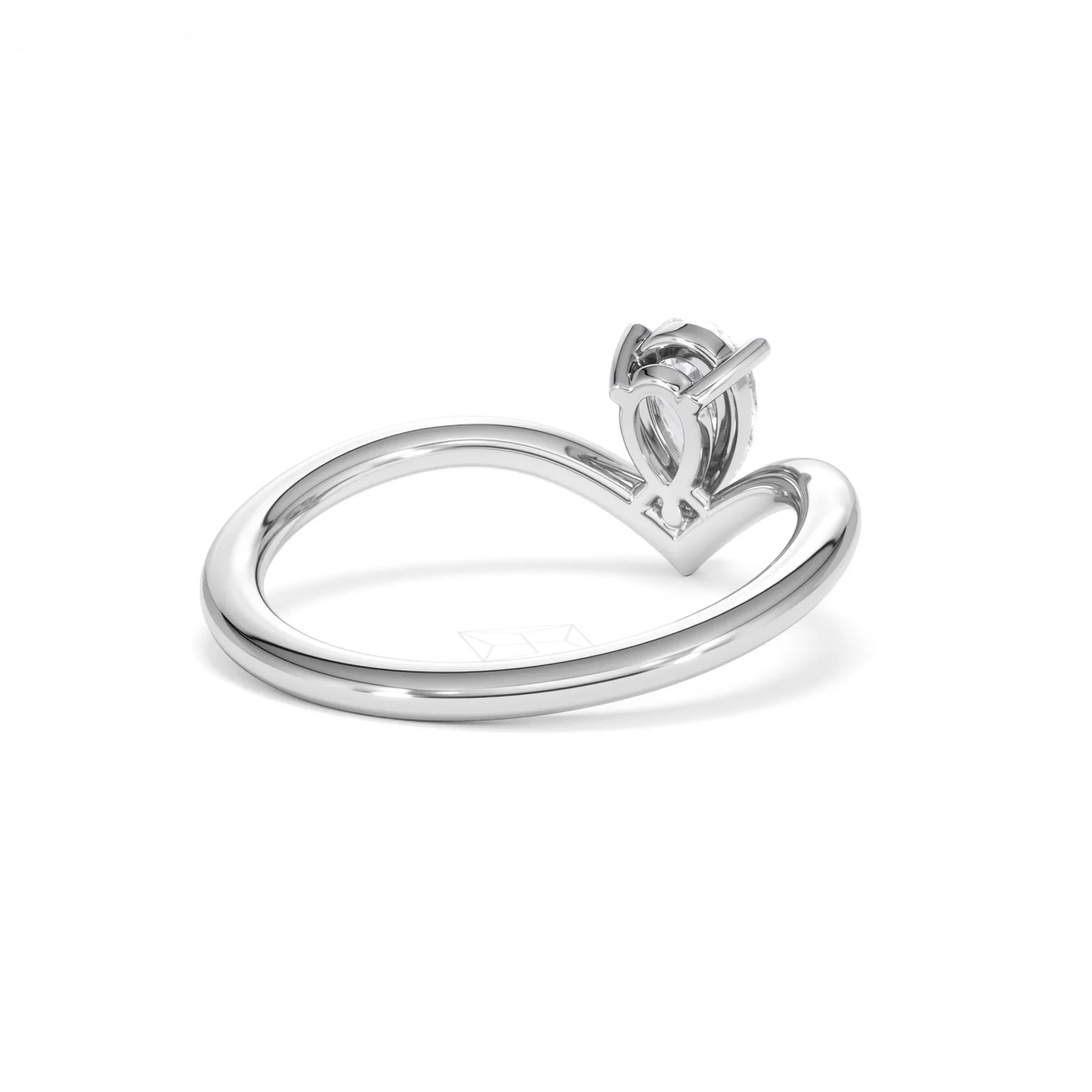 Vela 0.50ct Pear Cut Lab Diamond Solitaire Engagement Ring in Platinum - Image 41