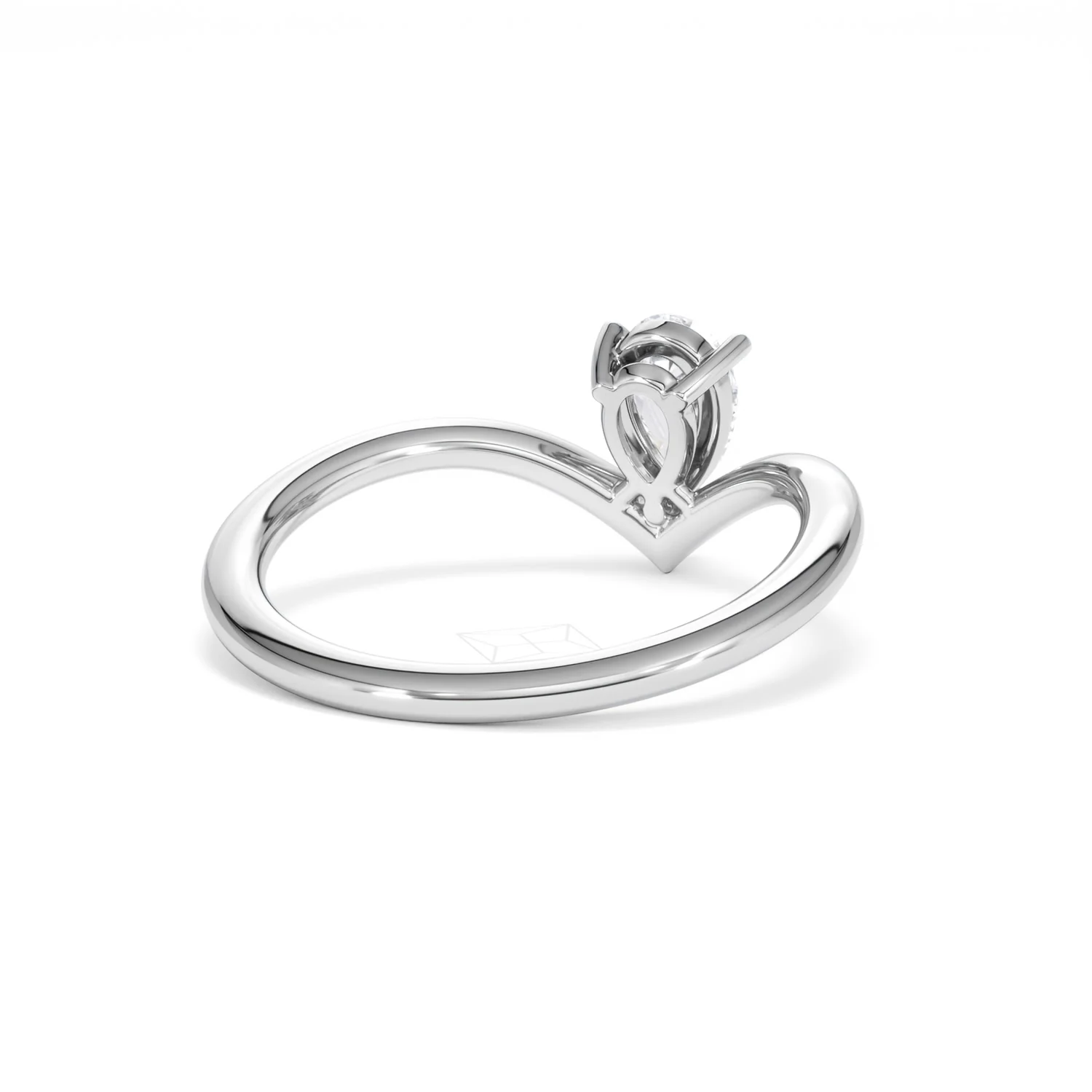 Vela 0.50ct Pear Cut Lab Diamond Solitaire Engagement Ring in Platinum - Image 42