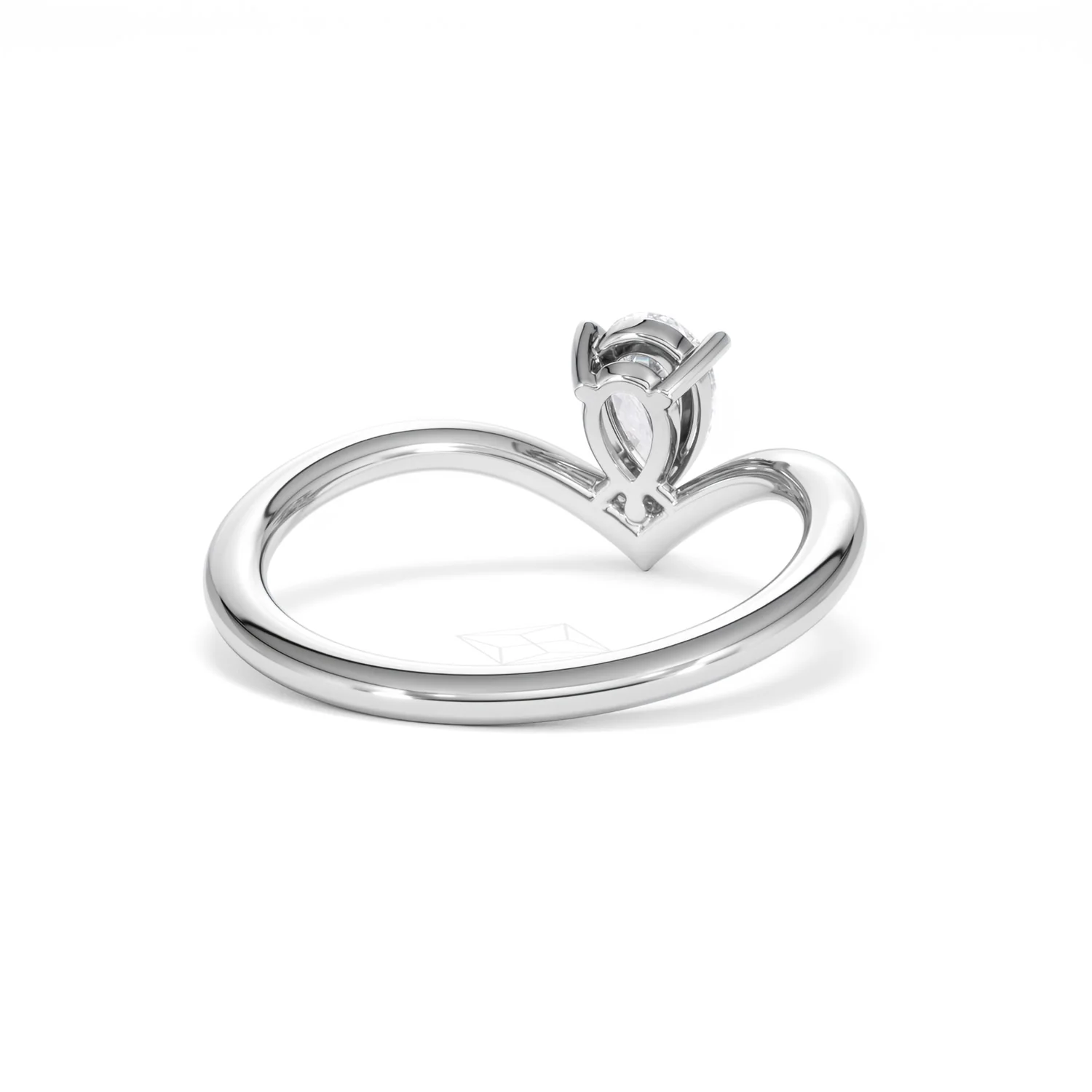 Vela 0.50ct Pear Cut Lab Diamond Solitaire Engagement Ring in Platinum - Image 43