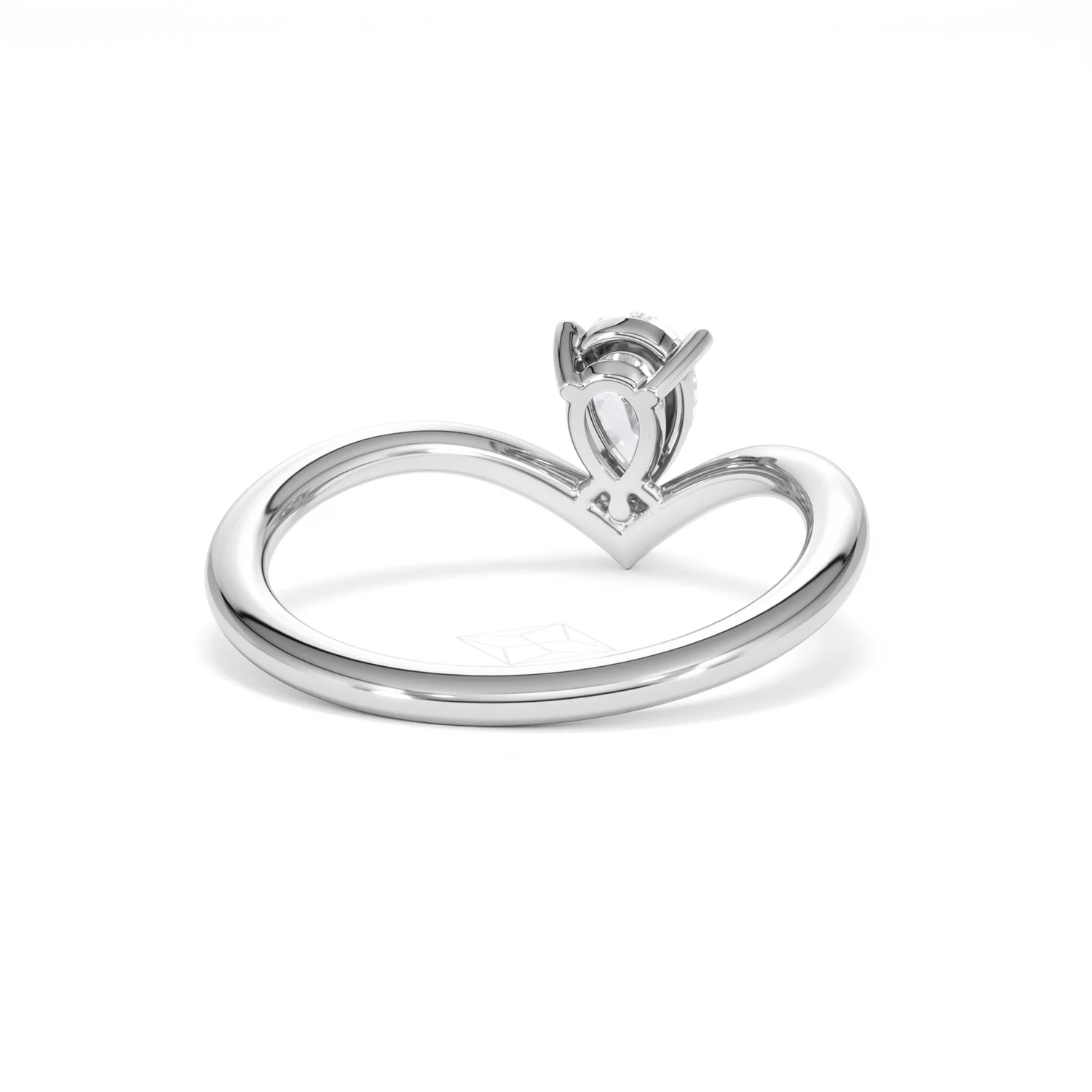 Vela 0.50ct Pear Cut Lab Diamond Solitaire Engagement Ring in Platinum - Image 44