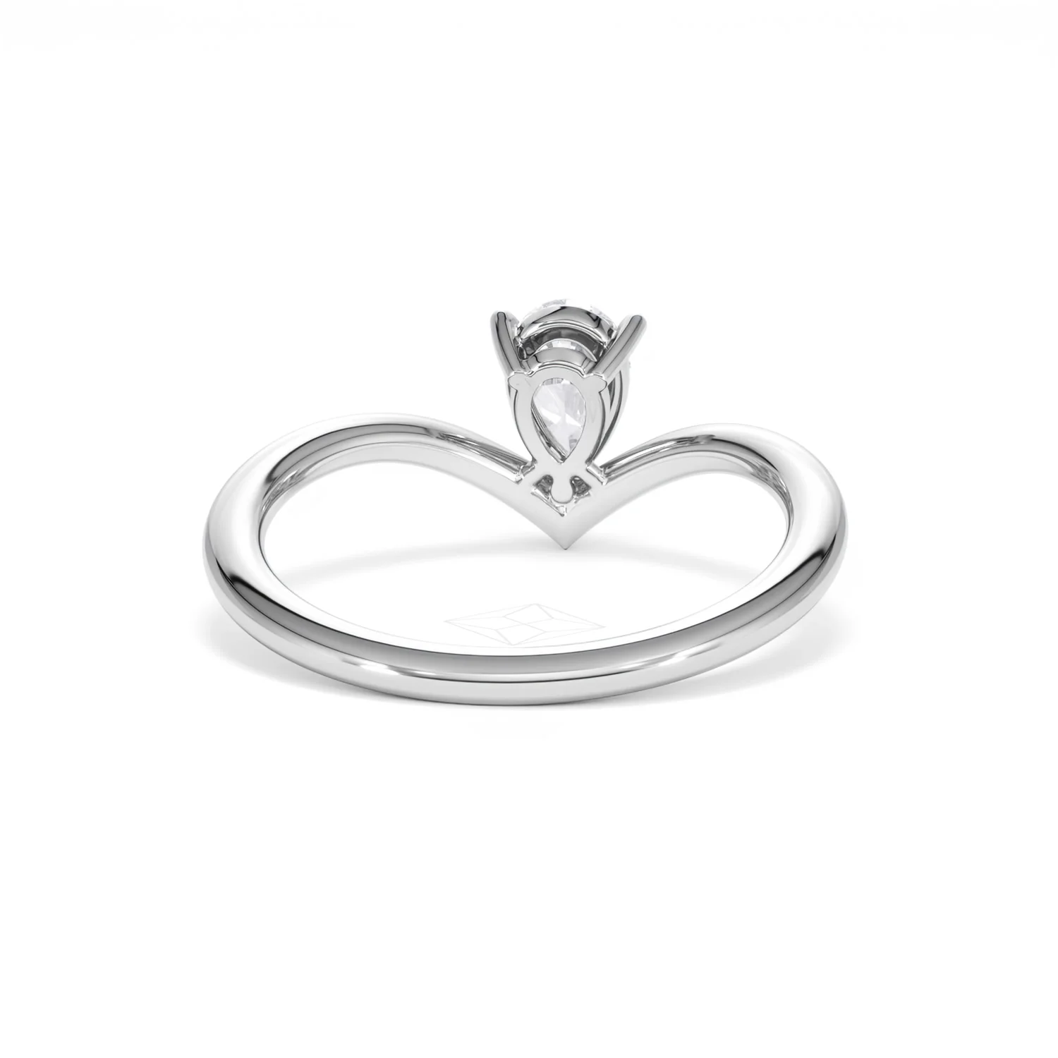 Vela 0.50ct Pear Cut Lab Diamond Solitaire Engagement Ring in Platinum - Image 46