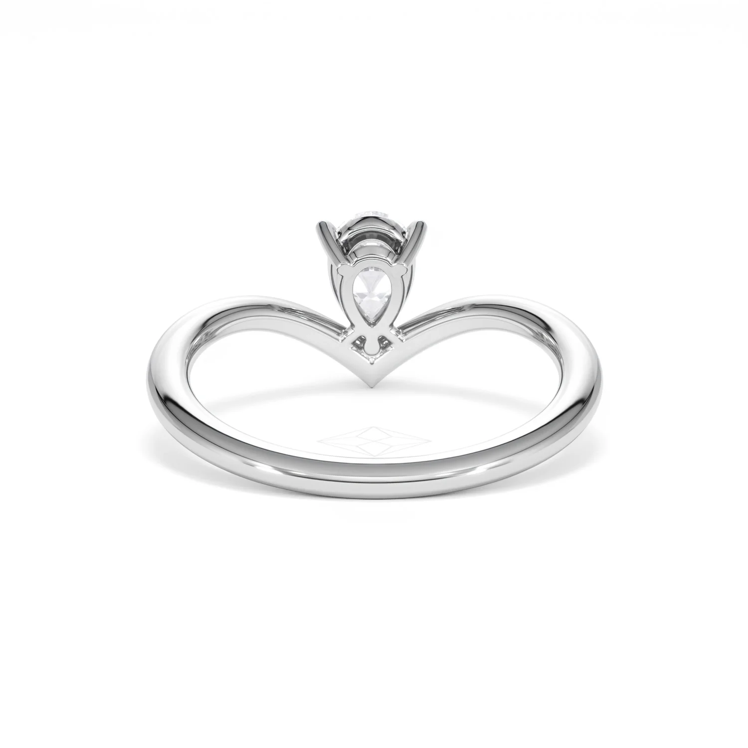 Vela 0.50ct Pear Cut Lab Diamond Solitaire Engagement Ring in Platinum - Image 48