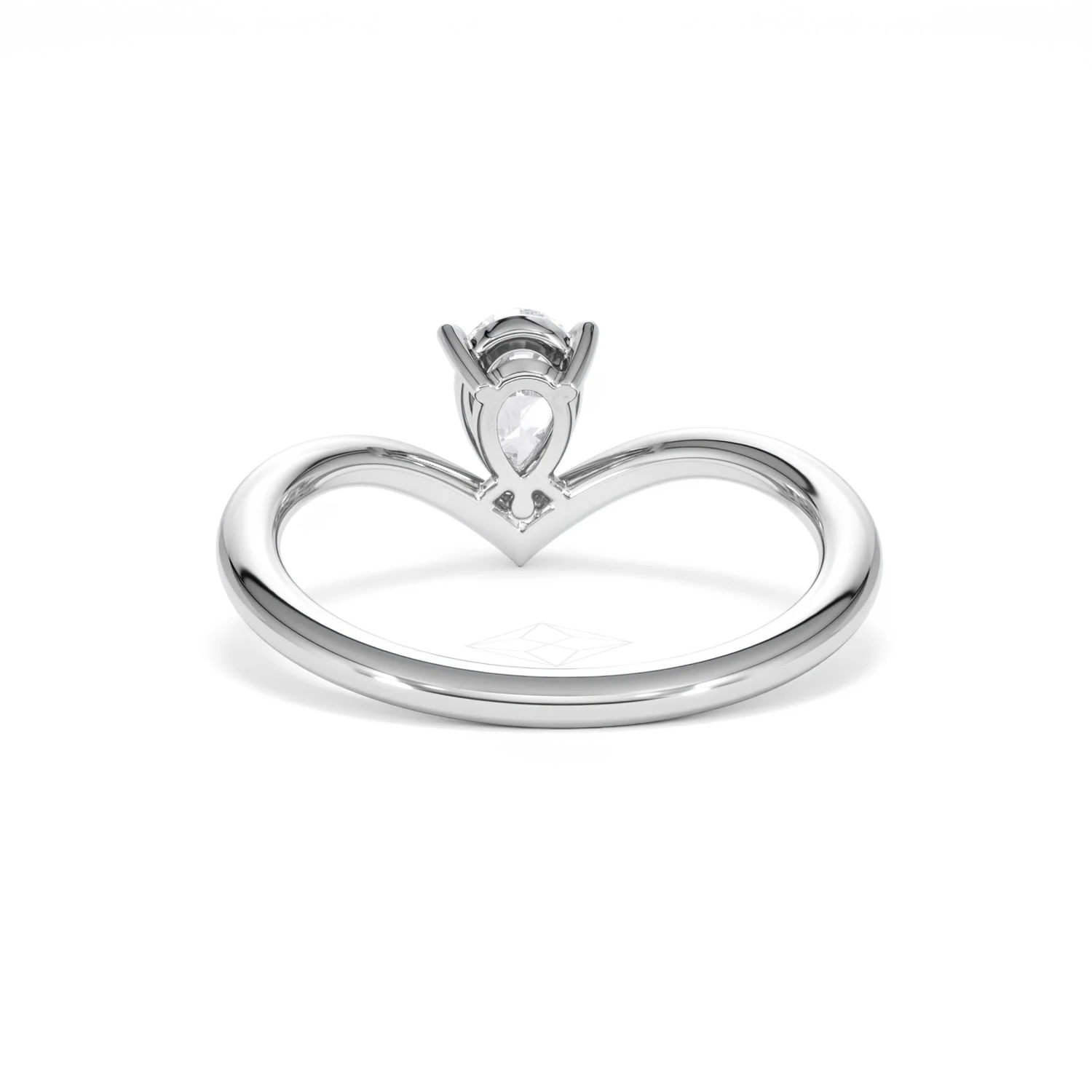 Vela 0.50ct Pear Cut Lab Diamond Solitaire Engagement Ring in Platinum - Image 49