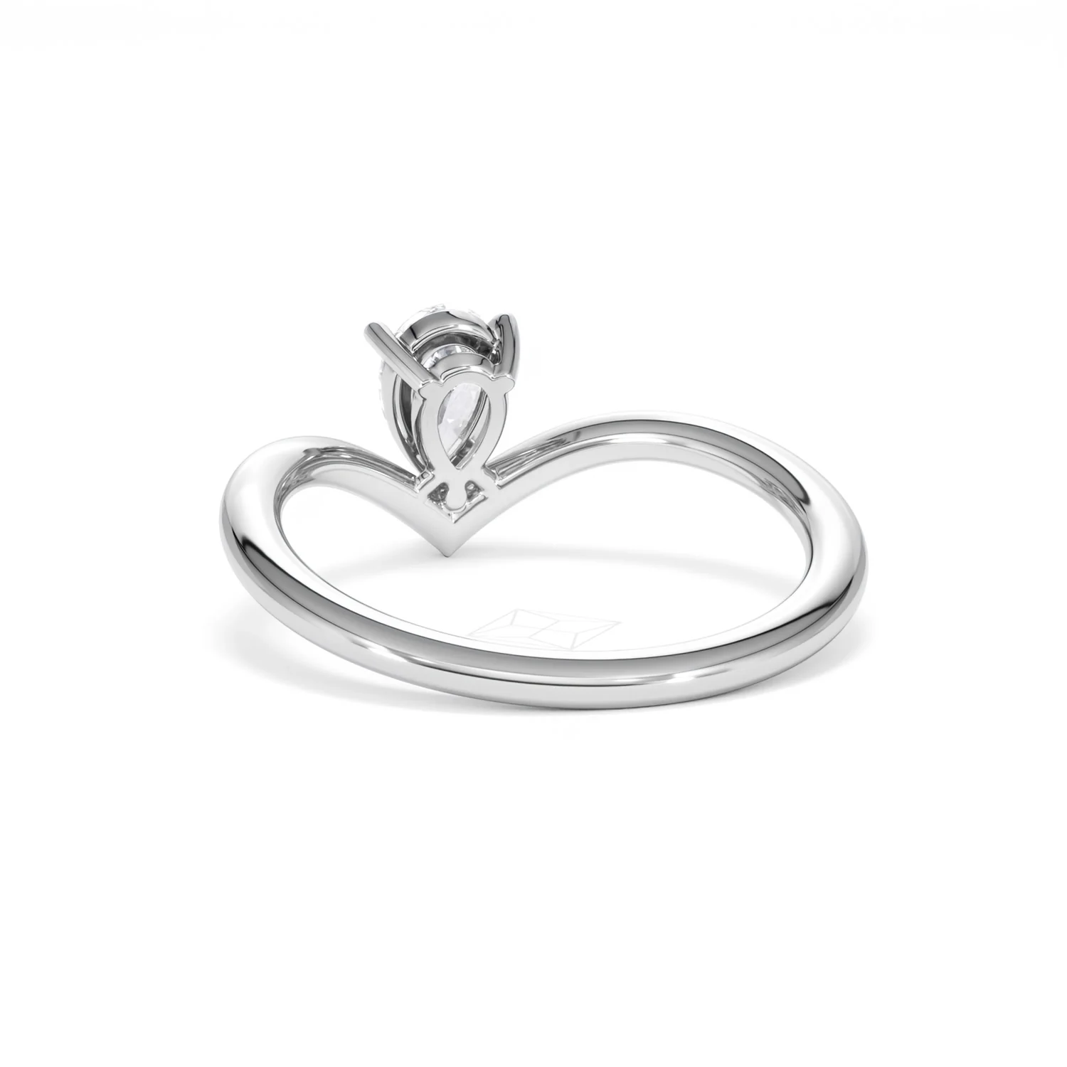 Vela 0.50ct Pear Cut Lab Diamond Solitaire Engagement Ring in Platinum - Image 52