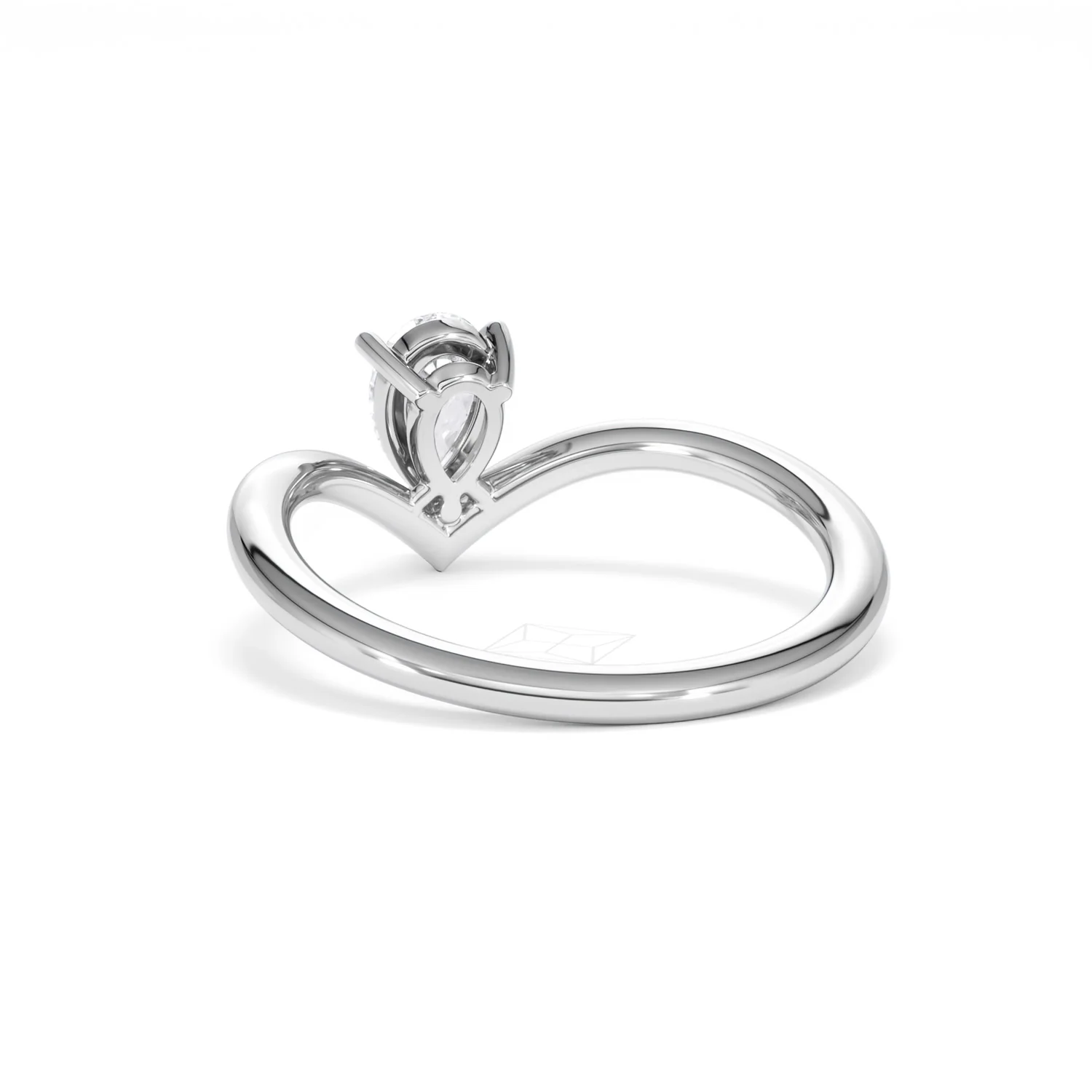 Vela 0.50ct Pear Cut Lab Diamond Solitaire Engagement Ring in Platinum - Image 53
