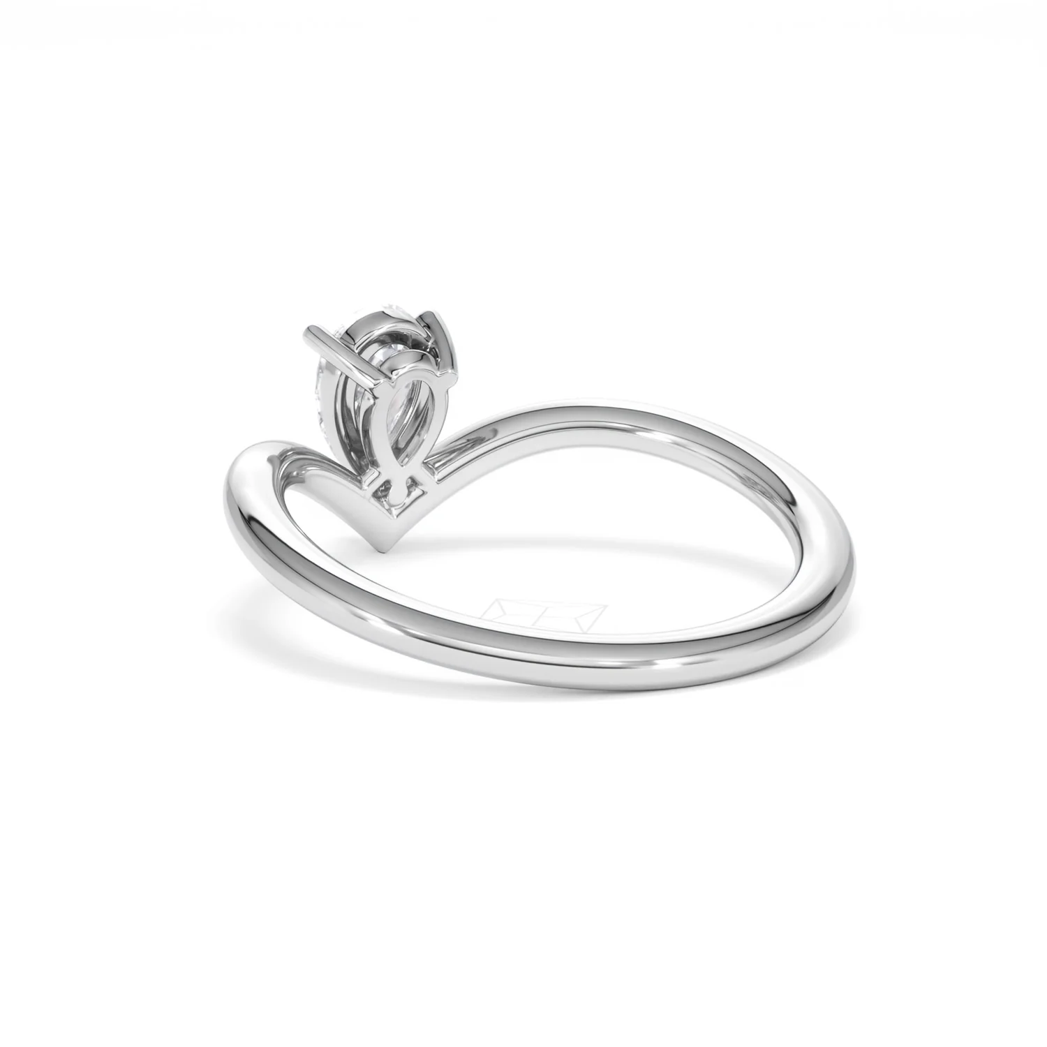 Vela 0.50ct Pear Cut Lab Diamond Solitaire Engagement Ring in Platinum - Image 55