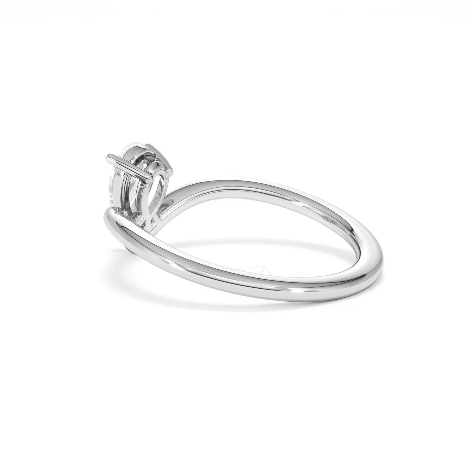 Vela 0.50ct Pear Cut Lab Diamond Solitaire Engagement Ring in Platinum - Image 60