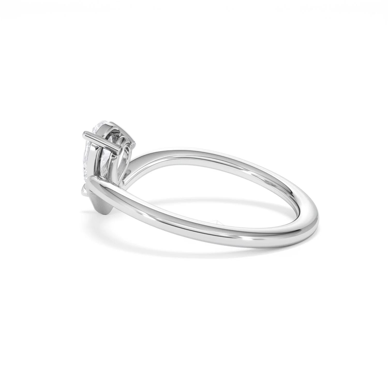 Vela 0.50ct Pear Cut Lab Diamond Solitaire Engagement Ring in Platinum - Image 62
