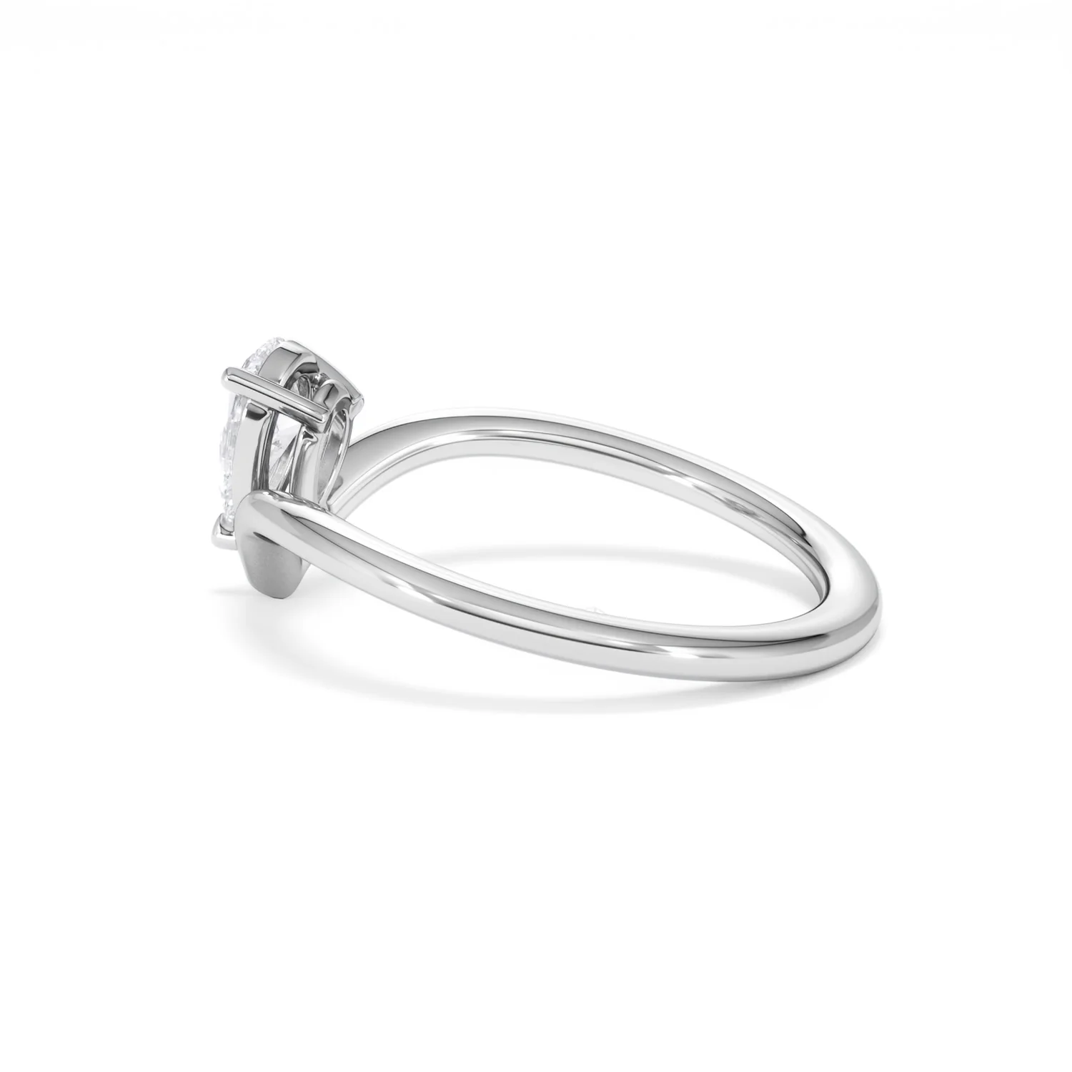 Vela 0.50ct Pear Cut Lab Diamond Solitaire Engagement Ring in Platinum - Image 63
