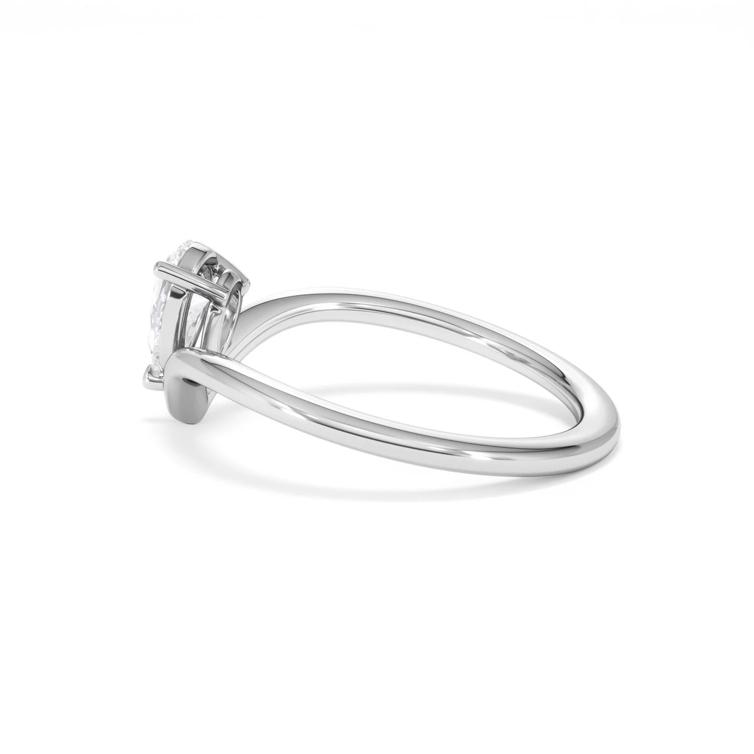 Vela 0.50ct Pear Cut Lab Diamond Solitaire Engagement Ring in Platinum - Image 64