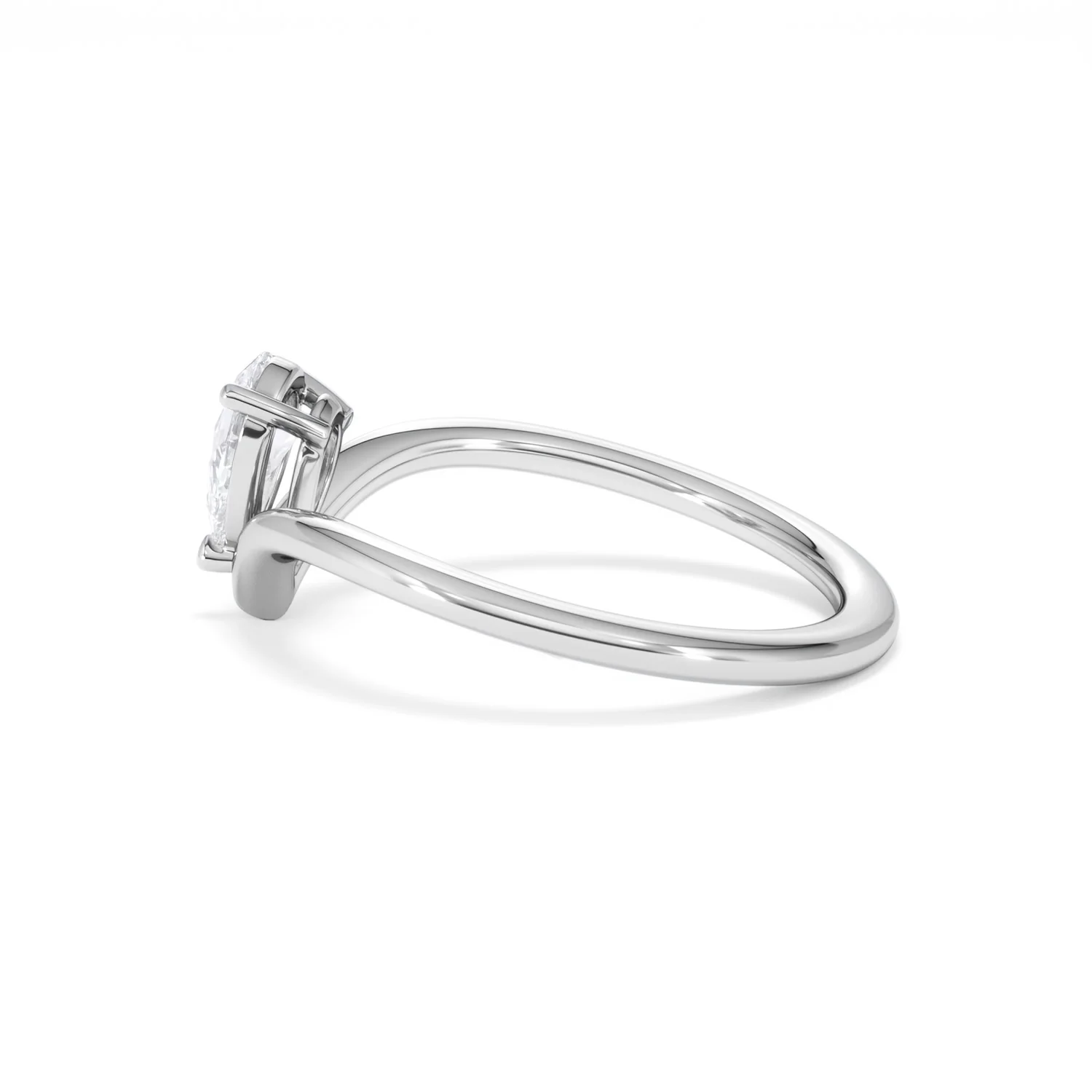 Vela 0.50ct Pear Cut Lab Diamond Solitaire Engagement Ring in Platinum - Image 65