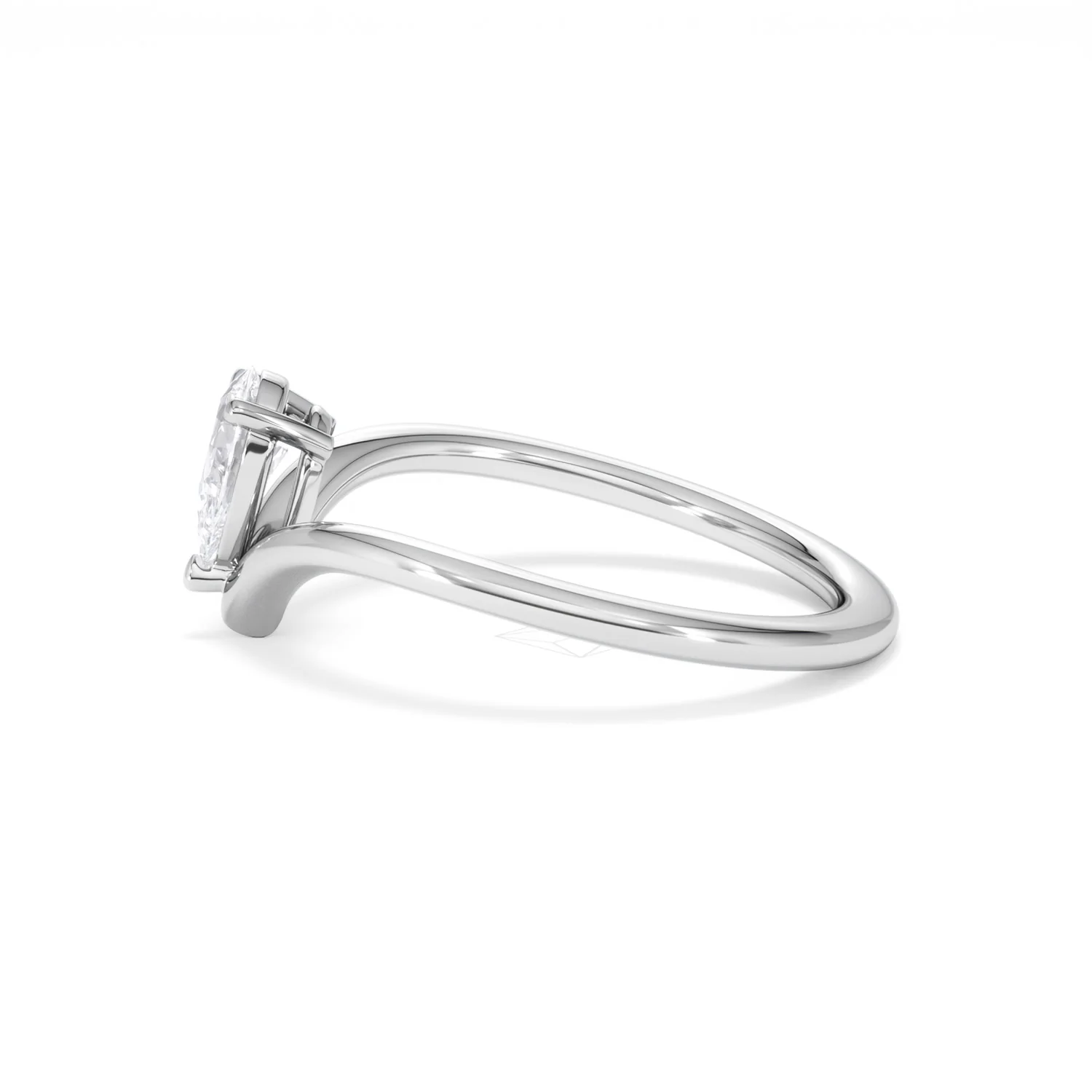 Vela 0.50ct Pear Cut Lab Diamond Solitaire Engagement Ring in Platinum - Image 68
