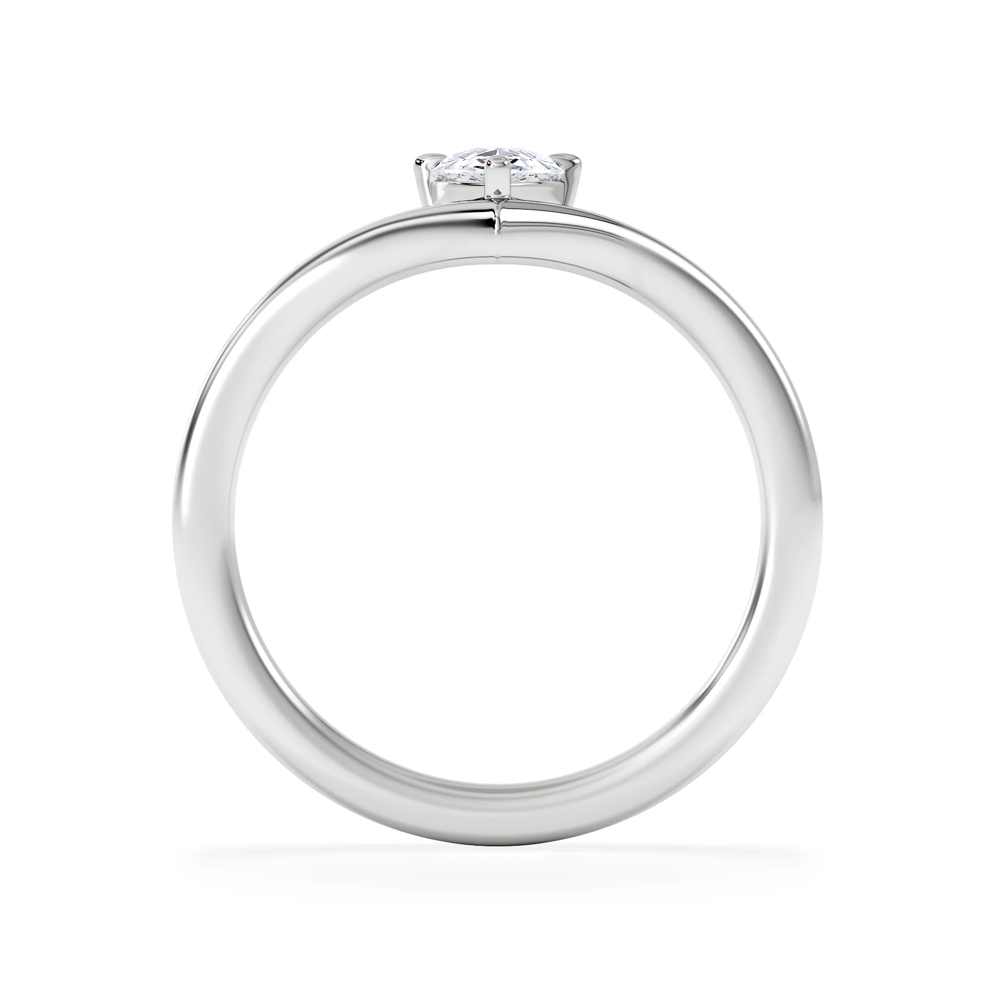 Vela 0.50ct Pear Cut Lab Diamond Solitaire Engagement Ring in Platinum - Image 7